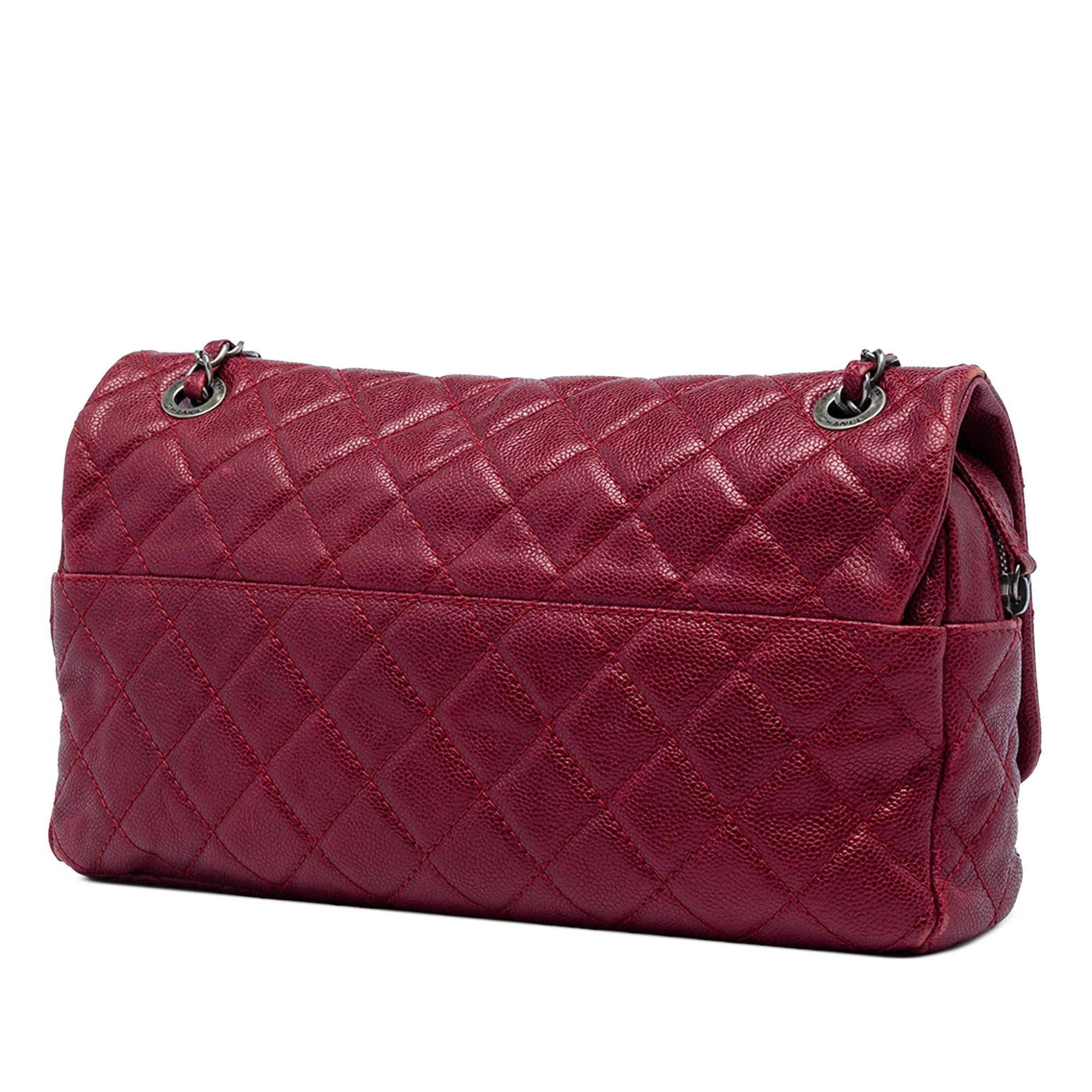 Chanel Jumbo Quilted Iridescent Caviar Easy Flap