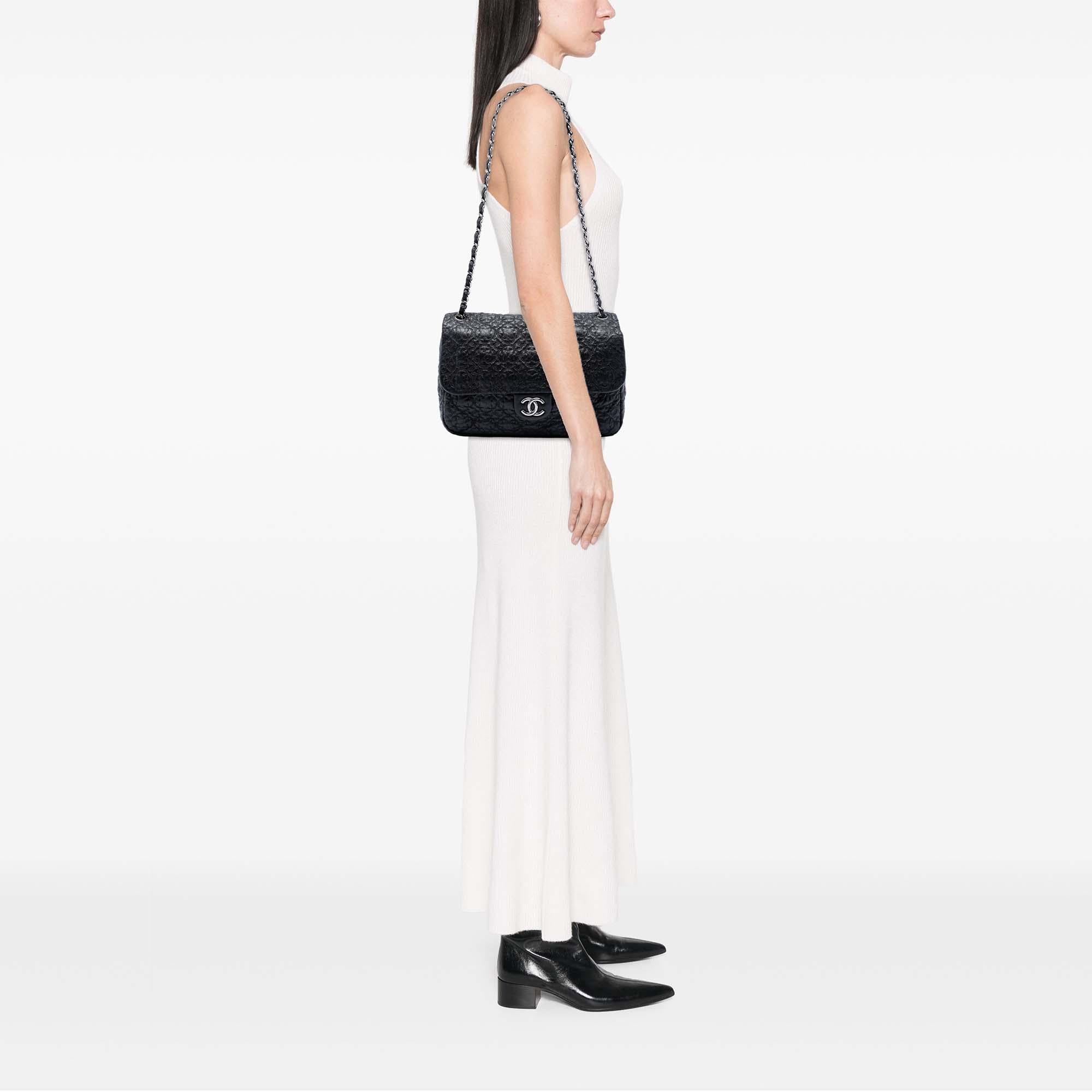 Chanel Jumbo Quilted Vinyl Rock In Moscow Single Flap
