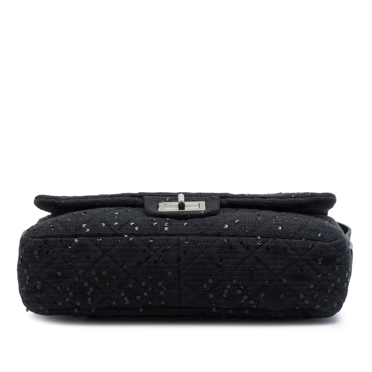 Chanel Jumbo Sequin Embellished Quilted Tweed Reissue 2.55 Messenger Flap