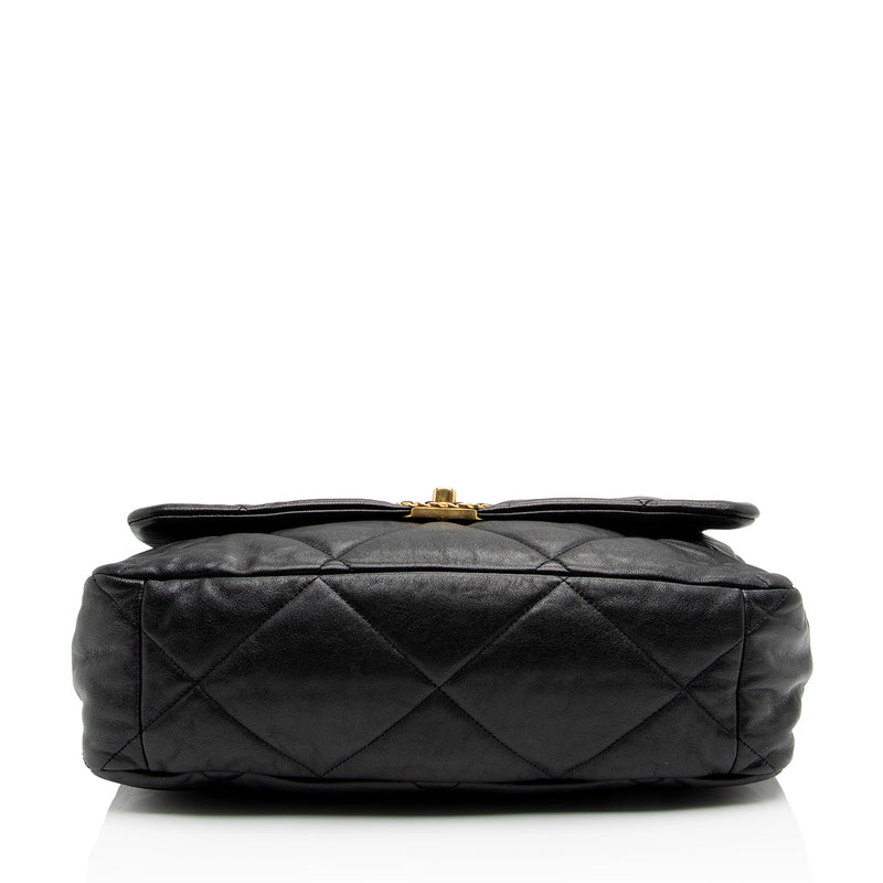 Chanel Lambskin 19 Maxi Flap Shoulder Bag (SHF-uWRj8f)