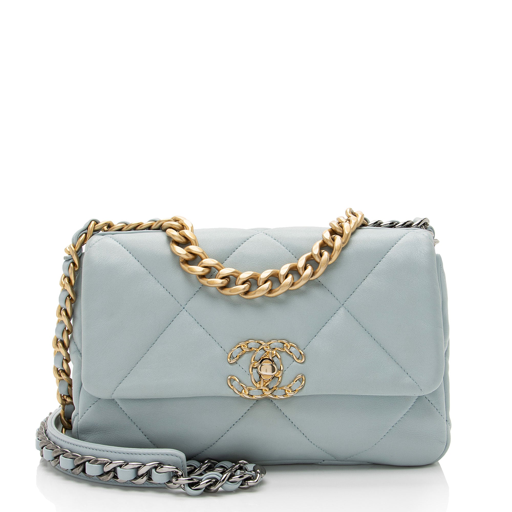 Chanel Lambskin 19 Medium Flap Shoulder Bag