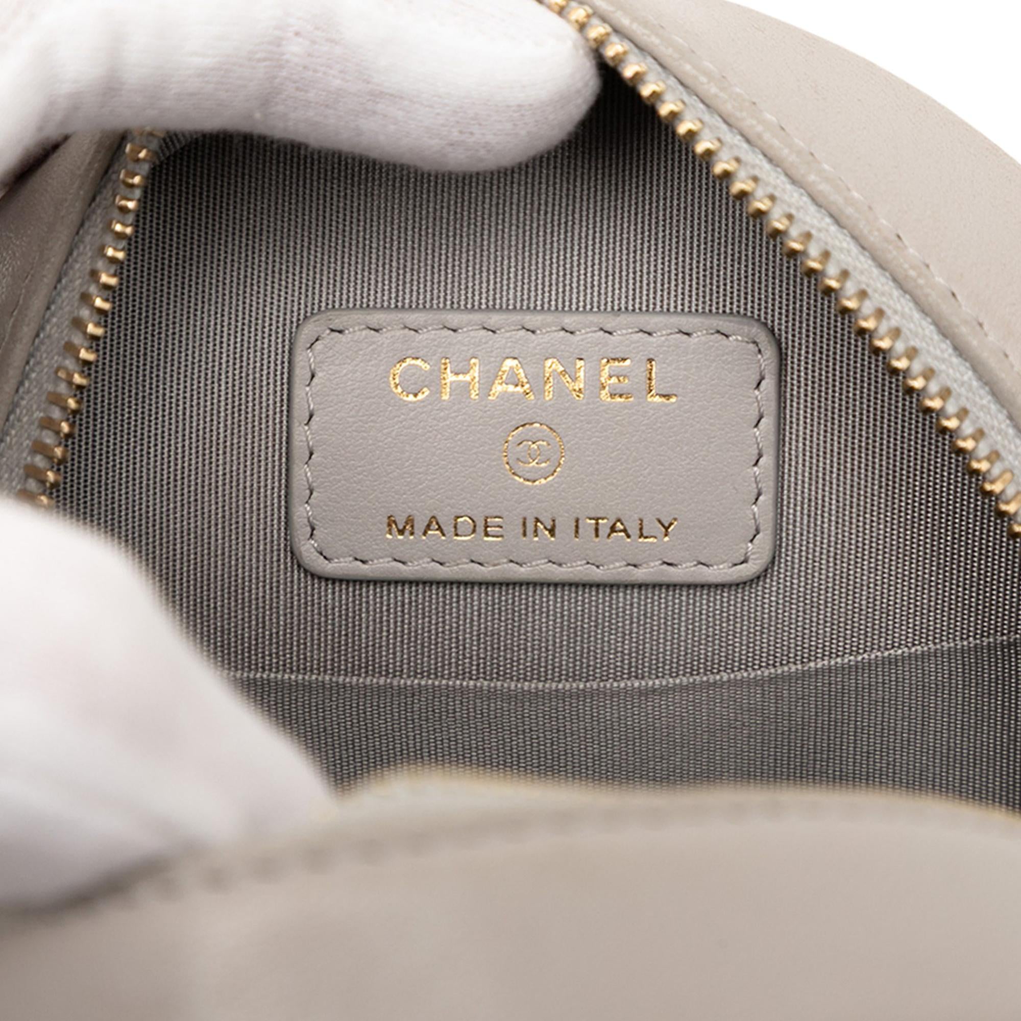 Chanel Lambskin 19 Round Clutch with Chain