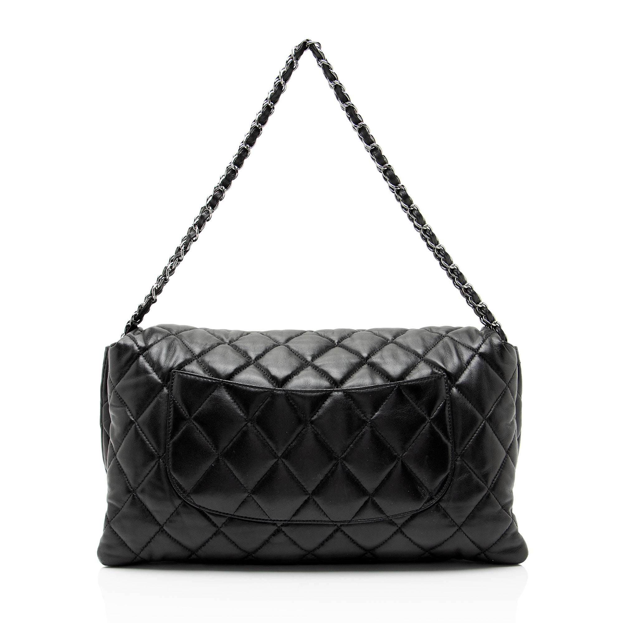 Chanel Lambskin 3 Accordion Maxi Flap Bag
