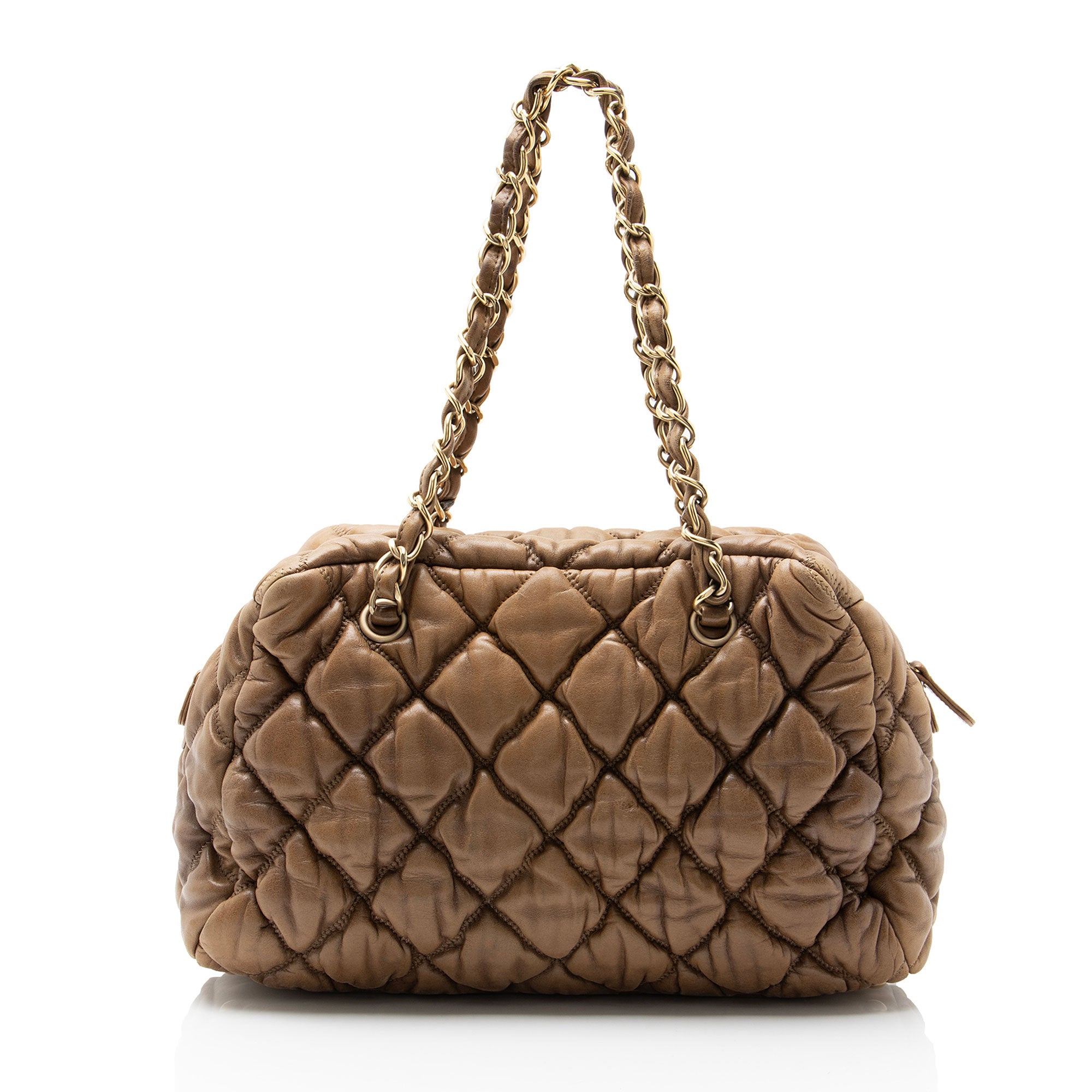 Chanel Lambskin Bubble Quilt Satchel