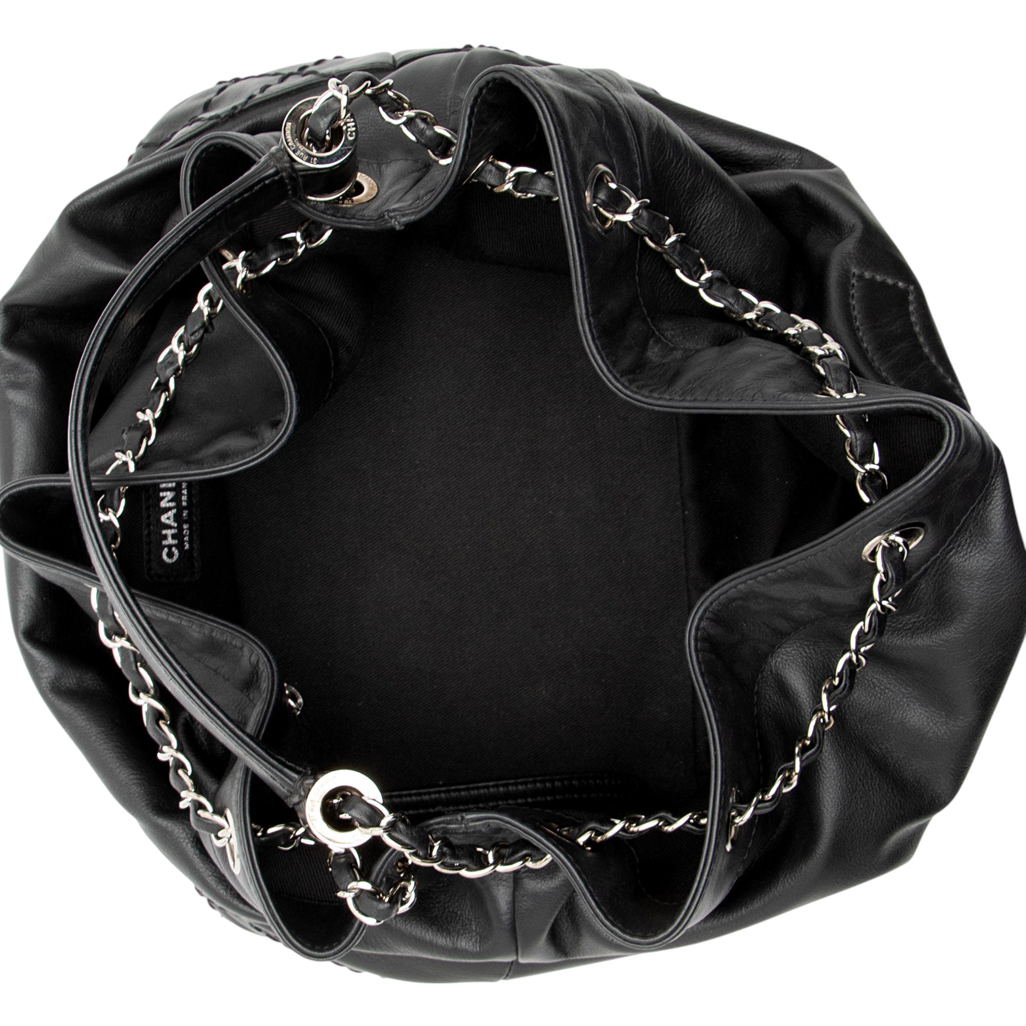 Chanel Lambskin CC Drawstring Bucket Bag