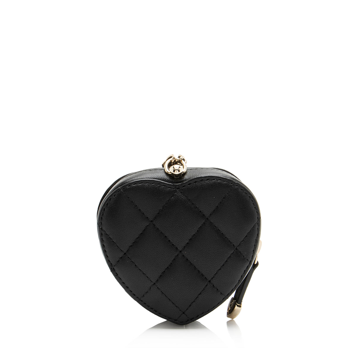 Chanel Lambskin CC In Love Heart Necklace Bag