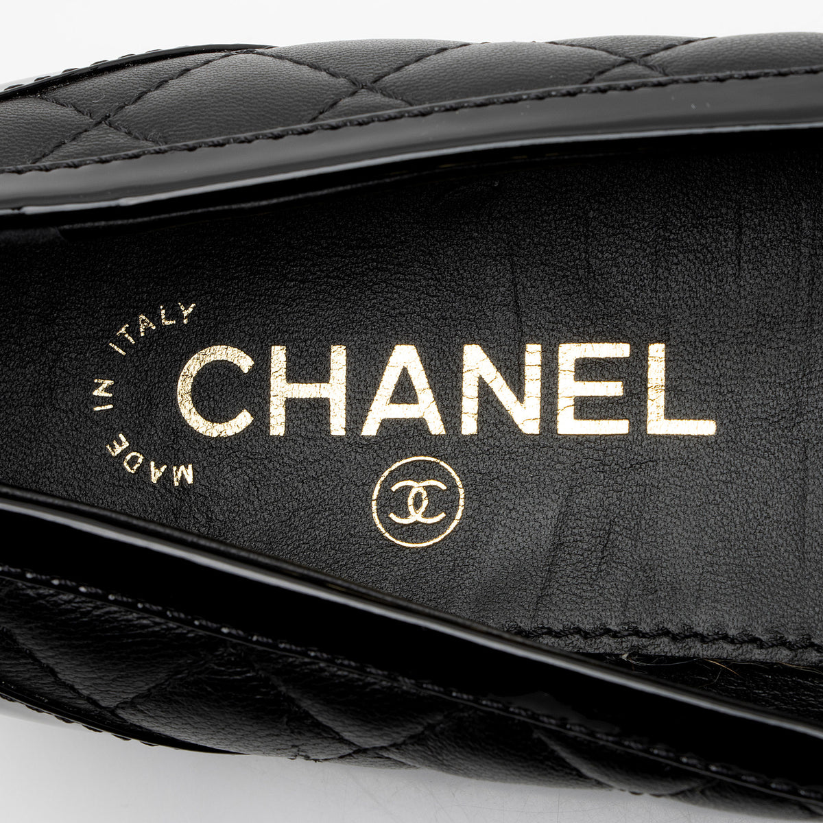 Chanel Lambskin CC Patent Cap Toe Loafers - Size 7.5 / 37.5