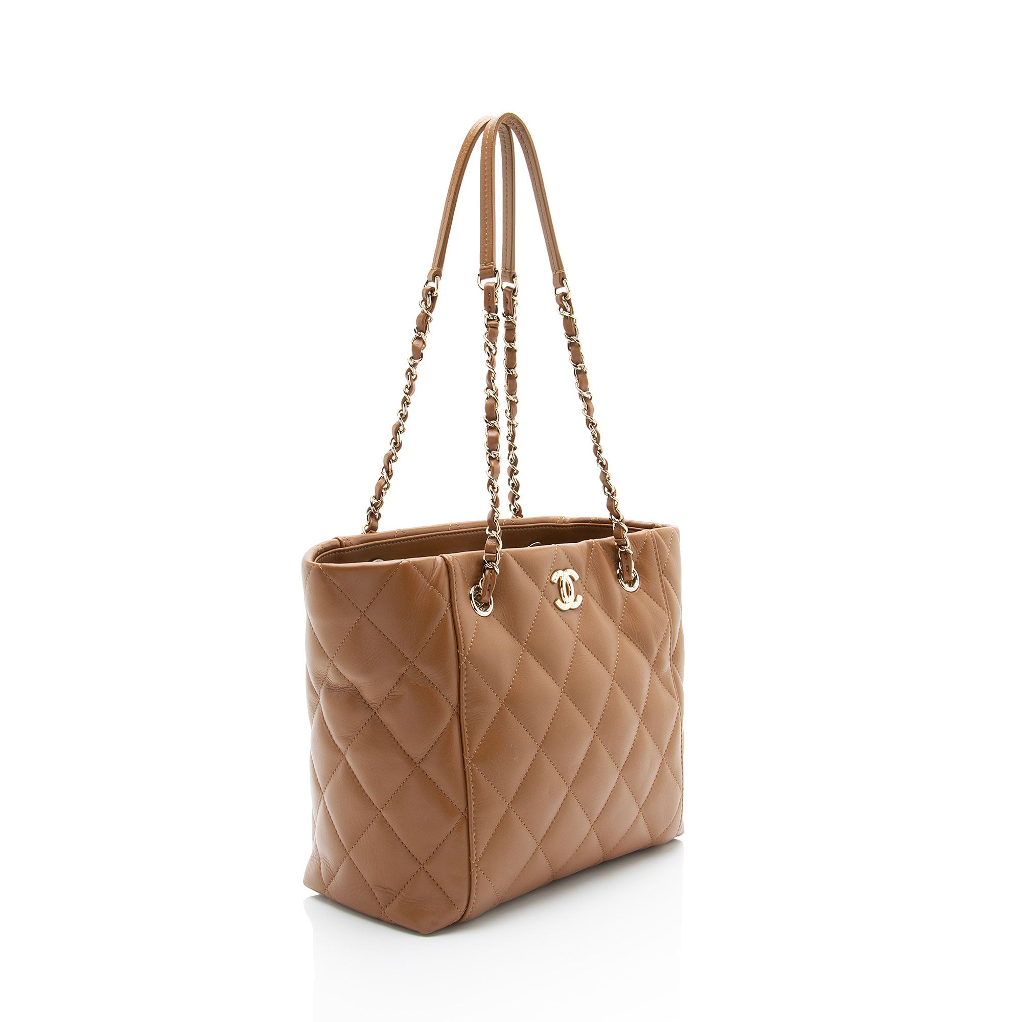 Chanel Lambskin CC Small Shopping Tote