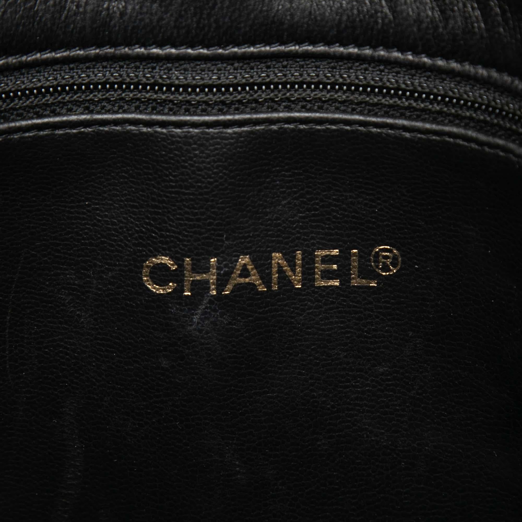 Chanel Lambskin CC Studded Logo Tote