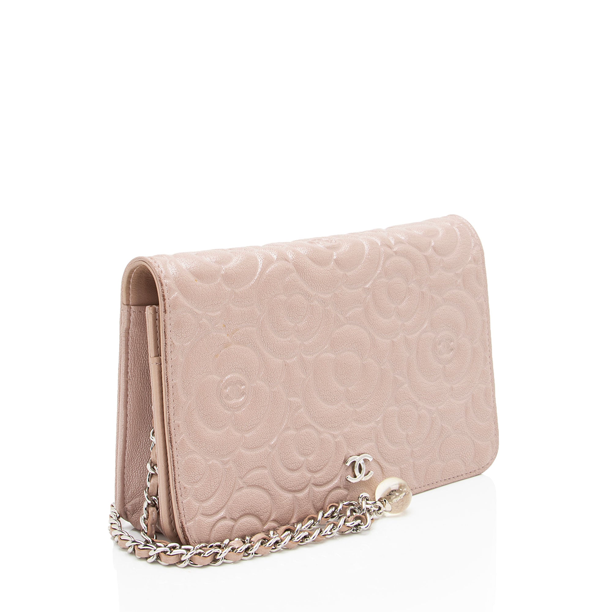 Chanel Lambskin Camellia Wallet on Chain