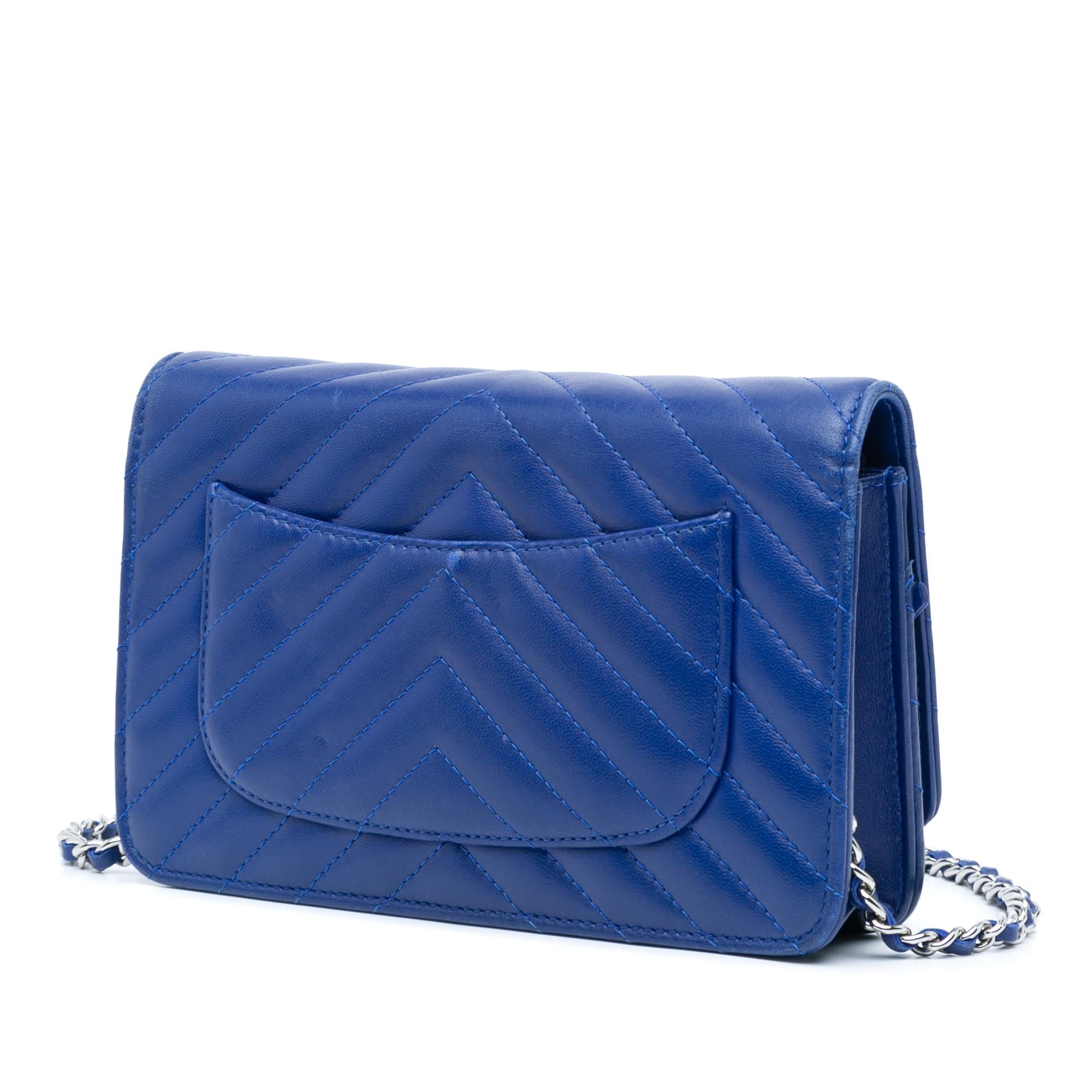 Chanel Lambskin Chevron Trendy Wallet On Chain