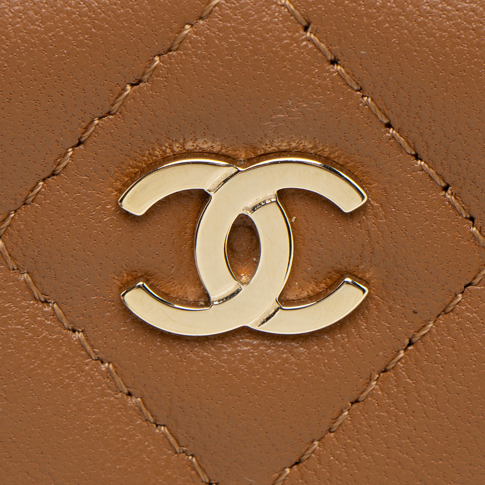 Chanel Lambskin CC Zip Around Coin Purse
