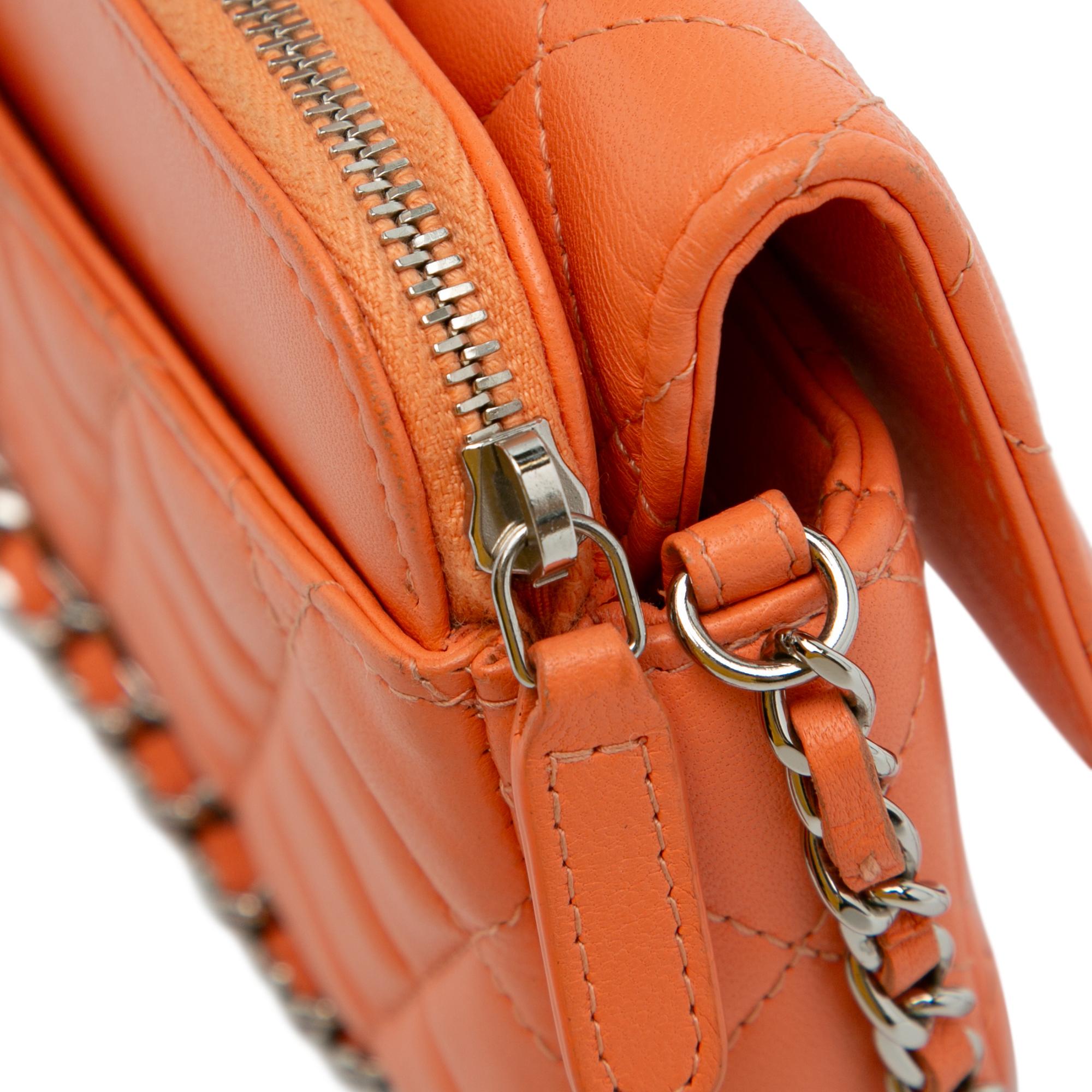 Chanel Lambskin Flap Phone Holder with Chain