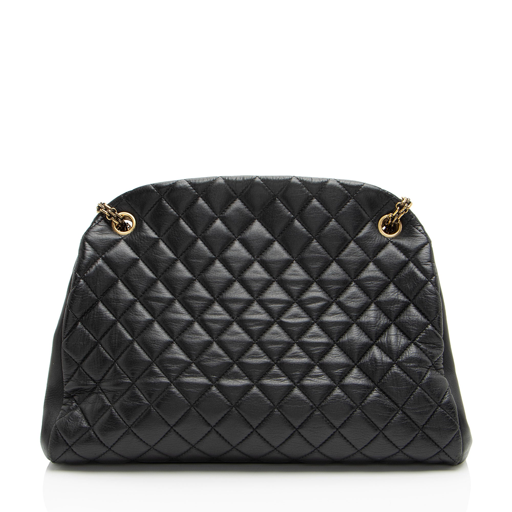 Chanel Lambskin Just Mademoiselle Large Bowler Bag (SHF-xiVMoz)