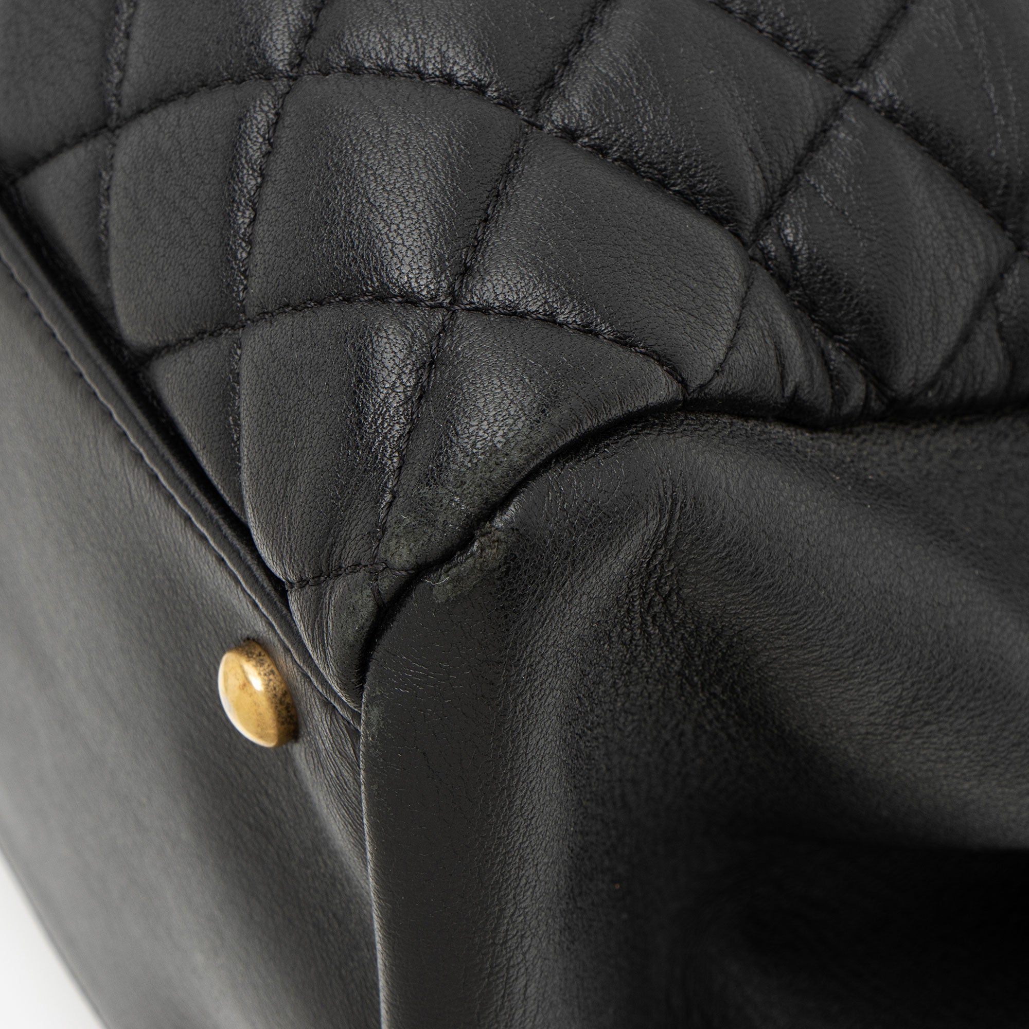 Chanel Lambskin Just Mademoiselle Large Bowler Bag (SHF-xiVMoz)