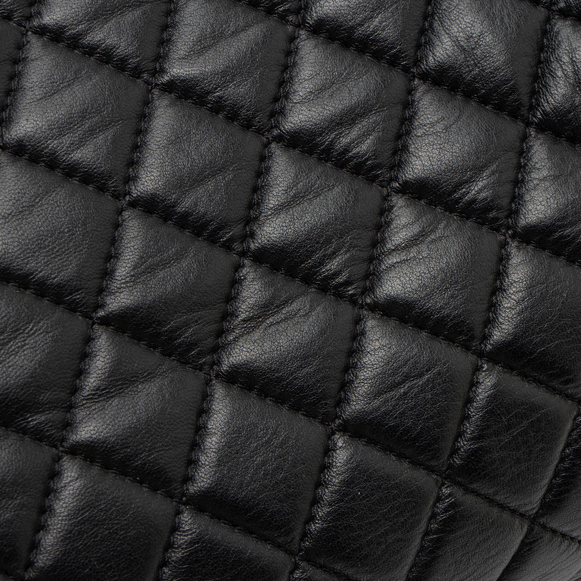 Chanel Lambskin Just Mademoiselle Large Bowler Bag (SHF-xiVMoz)