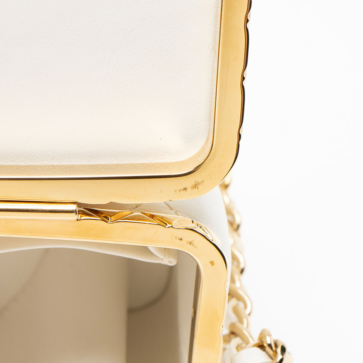 Chanel Lambskin Lock Frame Vanity Case