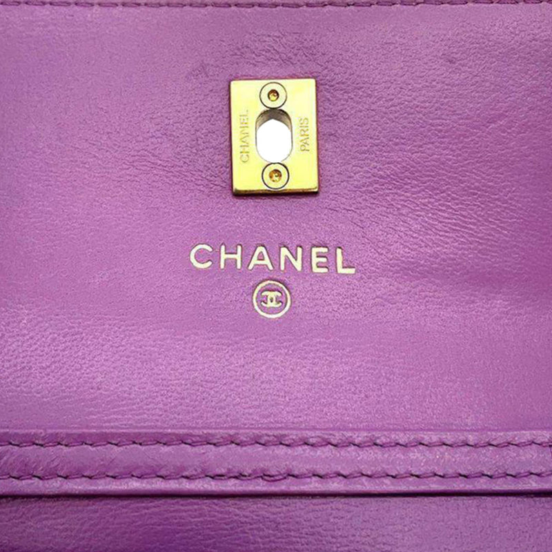 Chanel Lambskin Mini Pearl Crush Wallet with Chain (SHG-rngcqW)