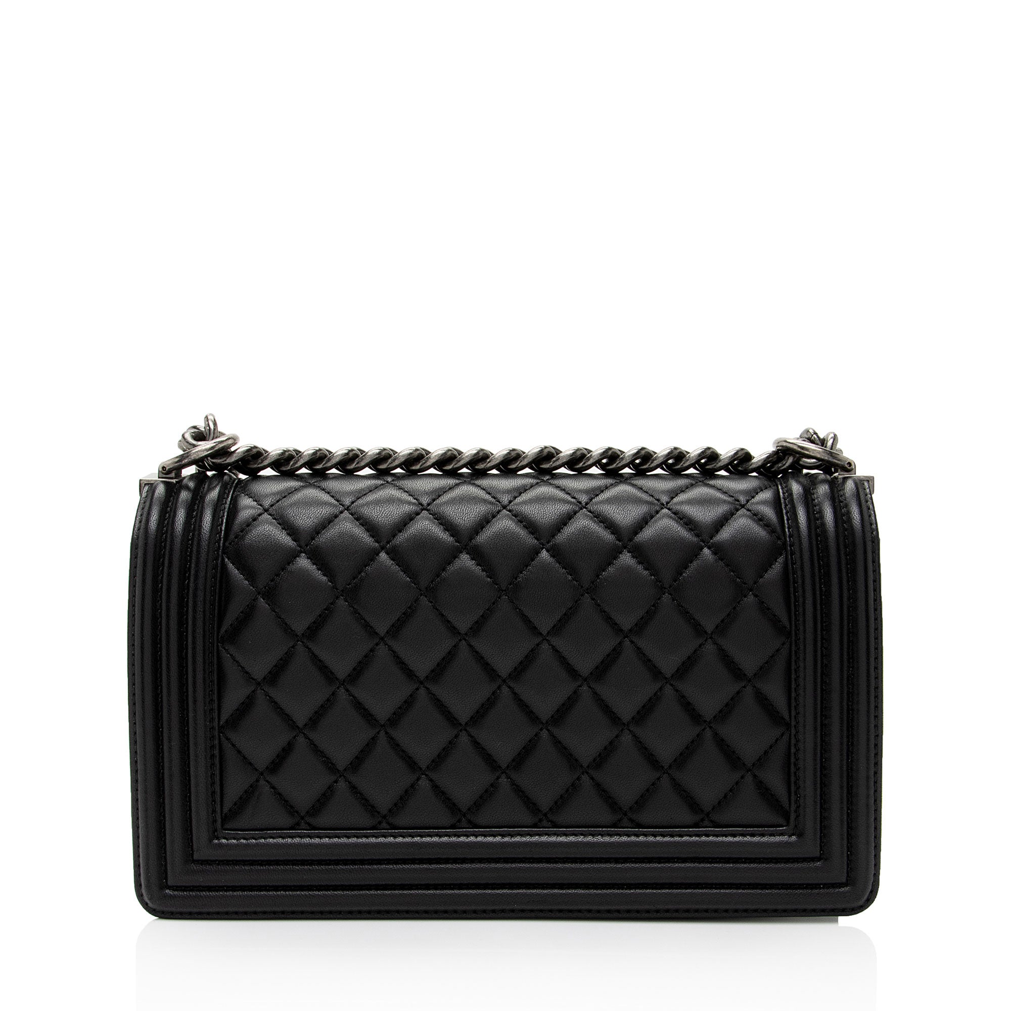 Chanel Lambskin Old Medium Boy Bag (SHF-hdtBBY)