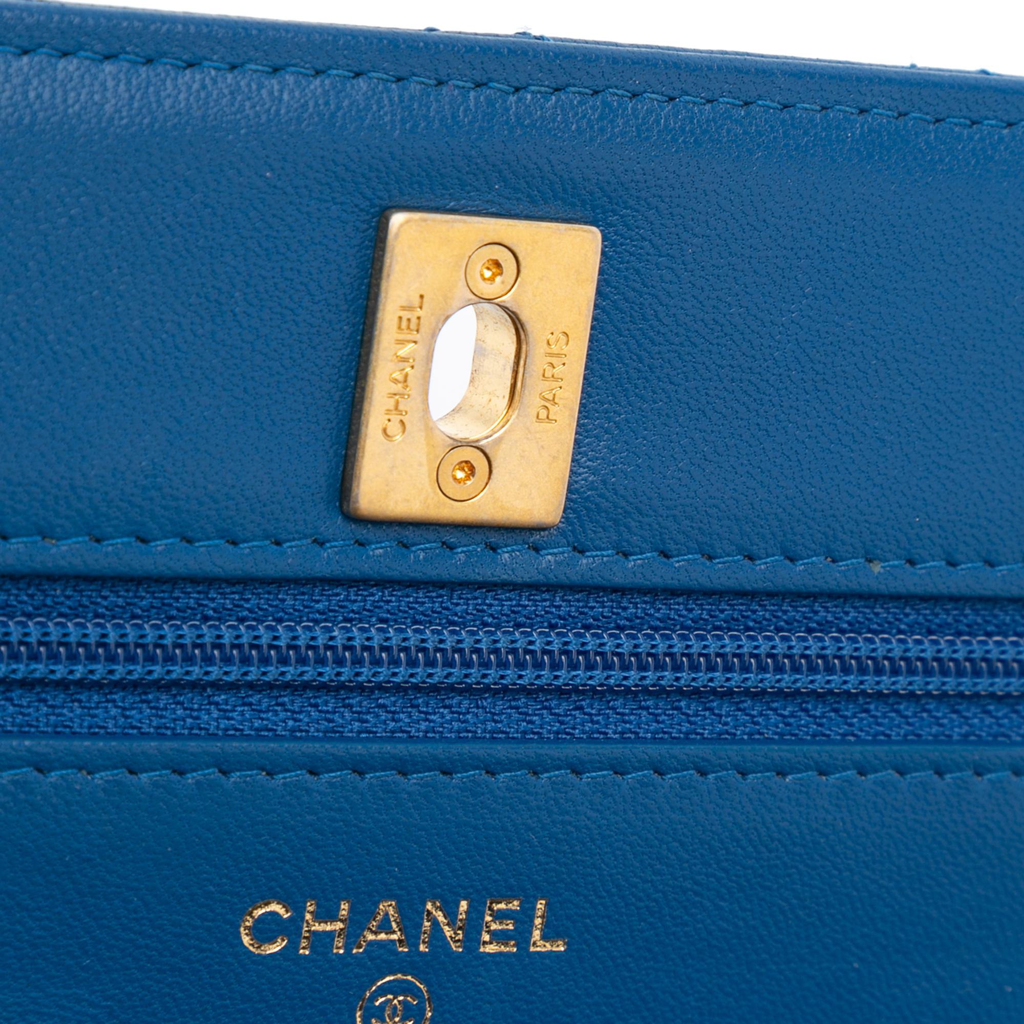 Chanel Lambskin Pearl Crush Wallet On Chain
