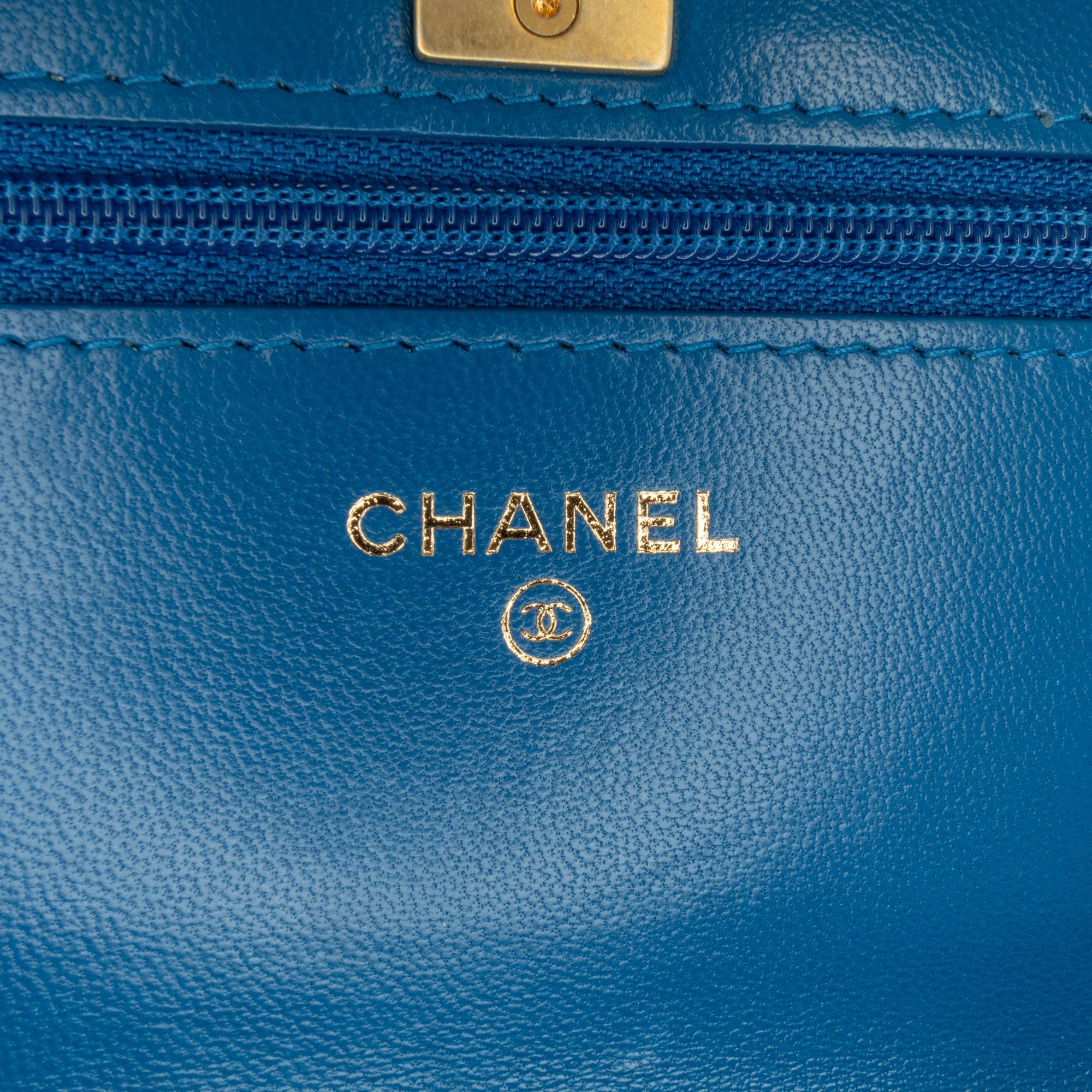 Chanel Lambskin Pearl Crush Wallet On Chain