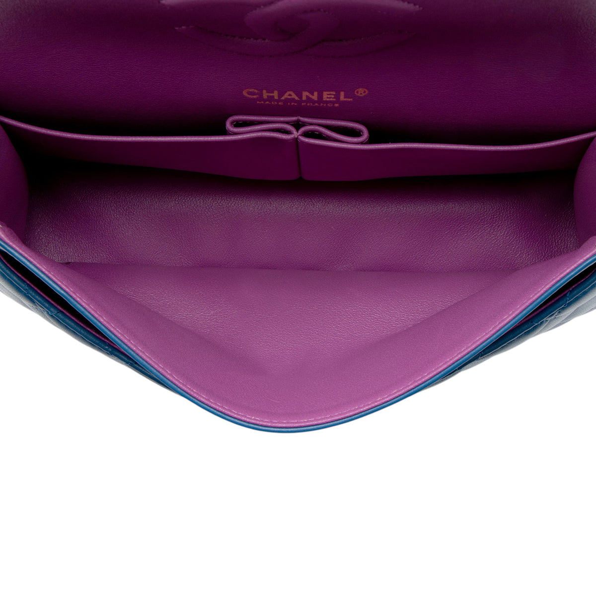 Chanel Lambskin Rainbow Classic Medium Double Flap Bag
