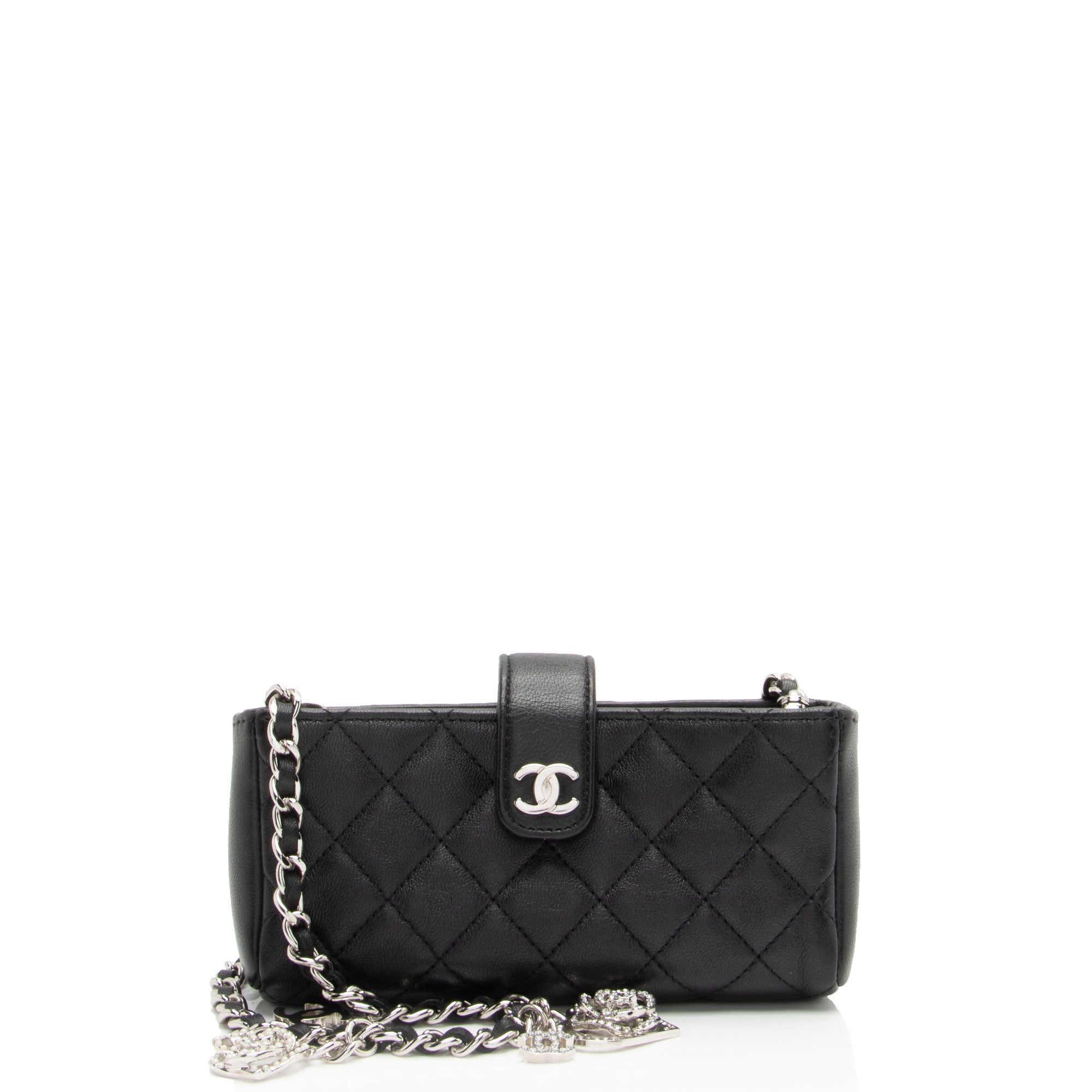 chanel mini phone holder backpack Chanel Lambskin Valentine Charms Mini Phone Holder Crossbody