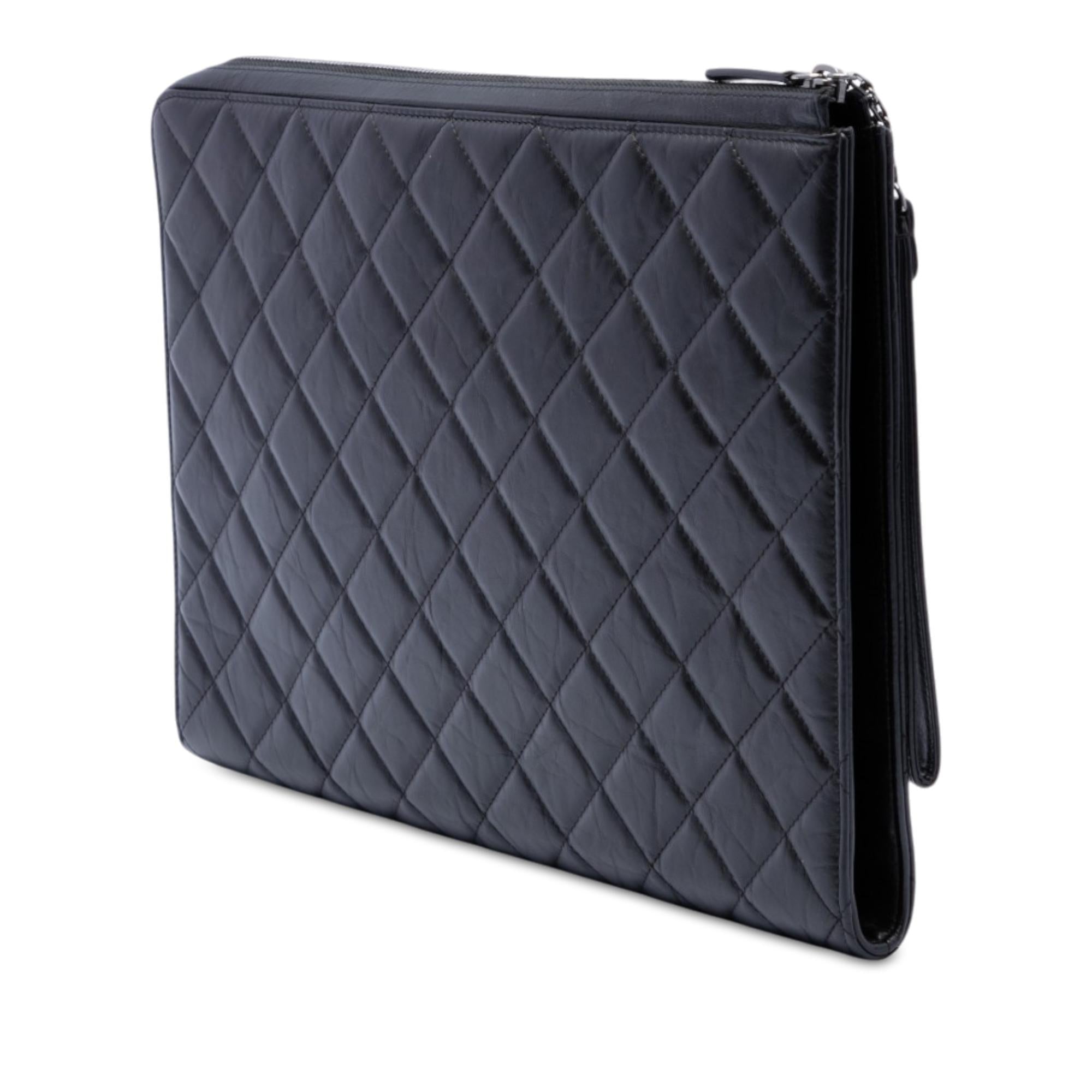 Chanel Large Aged Calfskin Reissue 2.55 Pouch with Handle