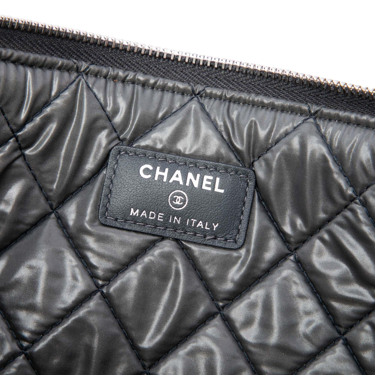 Chanel Large Denim Sequin Embellished Deauville O Case Clutch