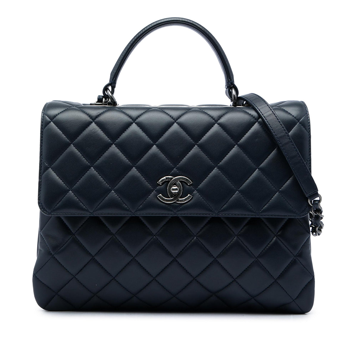 Chanel Large Lambskin Trendy CC Top Handle Flap