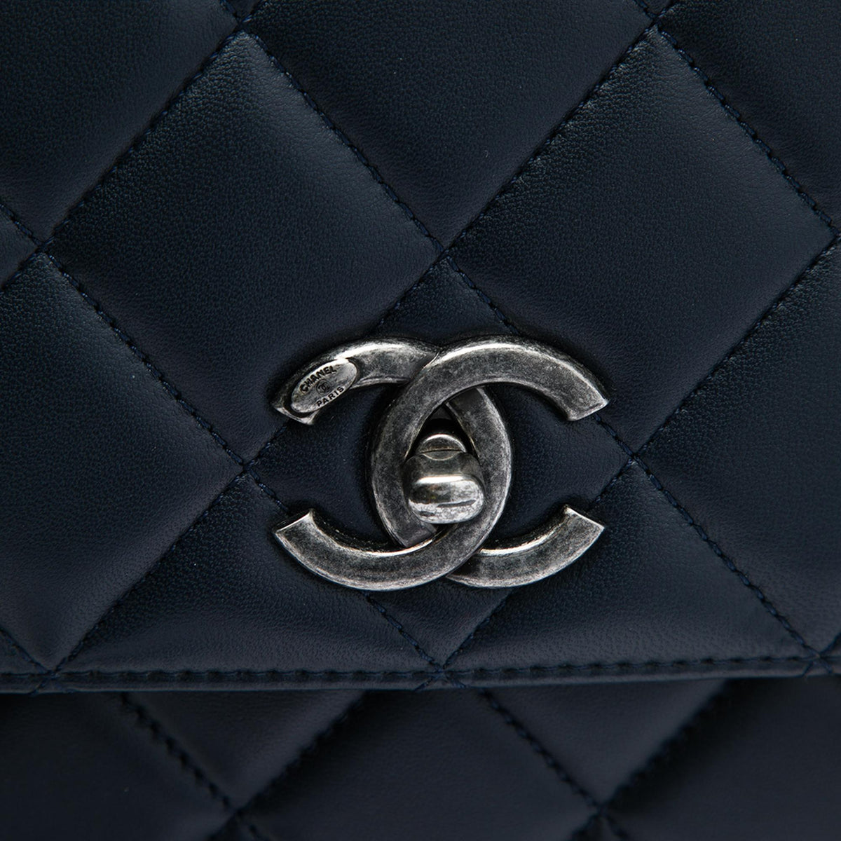 Chanel Large Lambskin Trendy CC Top Handle Flap