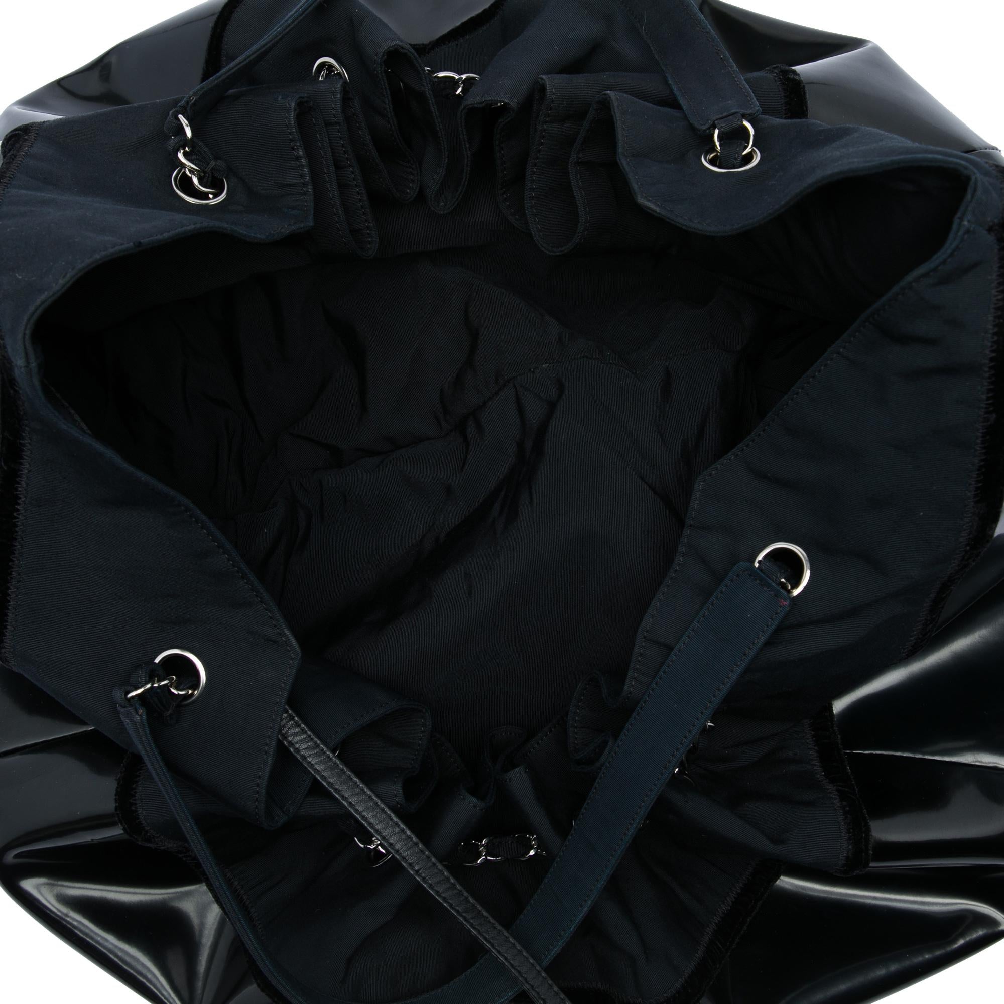 Chanel Large Patent Stretch Spirit Cabas Tote