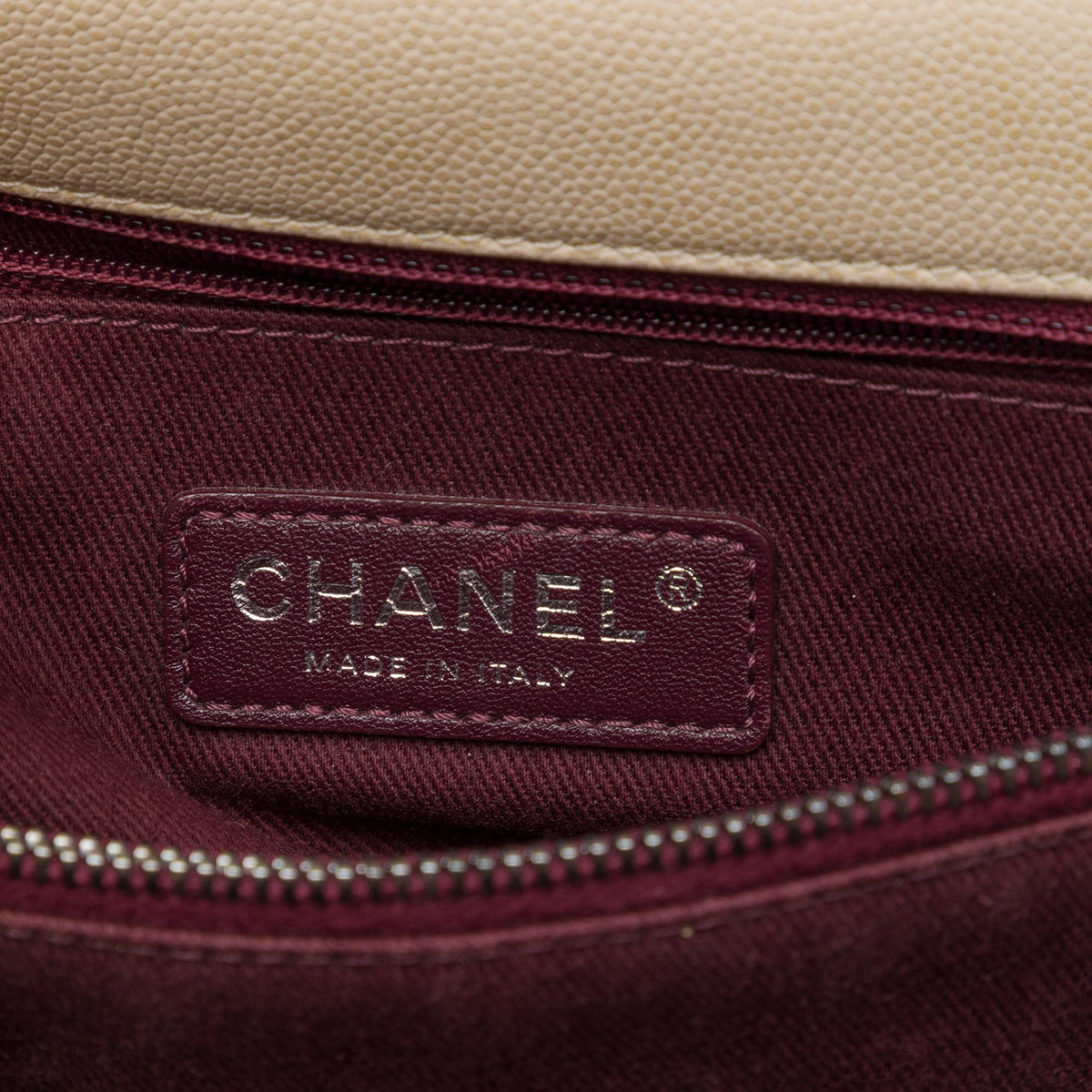 Chanel Large Quilted Caviar Coco Top Handle Bag