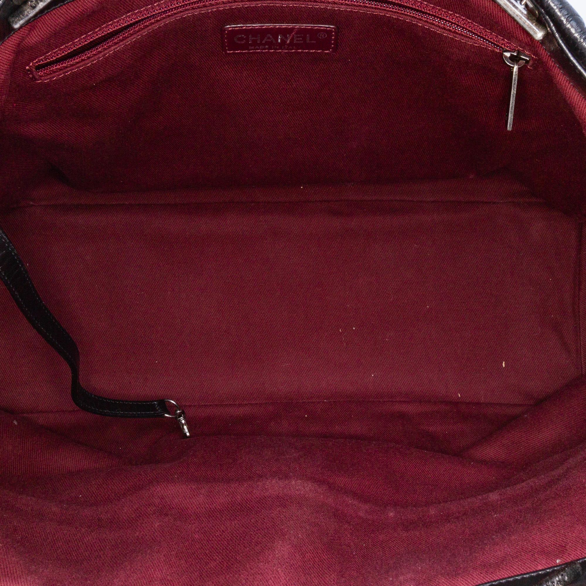 Chanel Large Quilted Glazed Calfskin Duo Color Tote