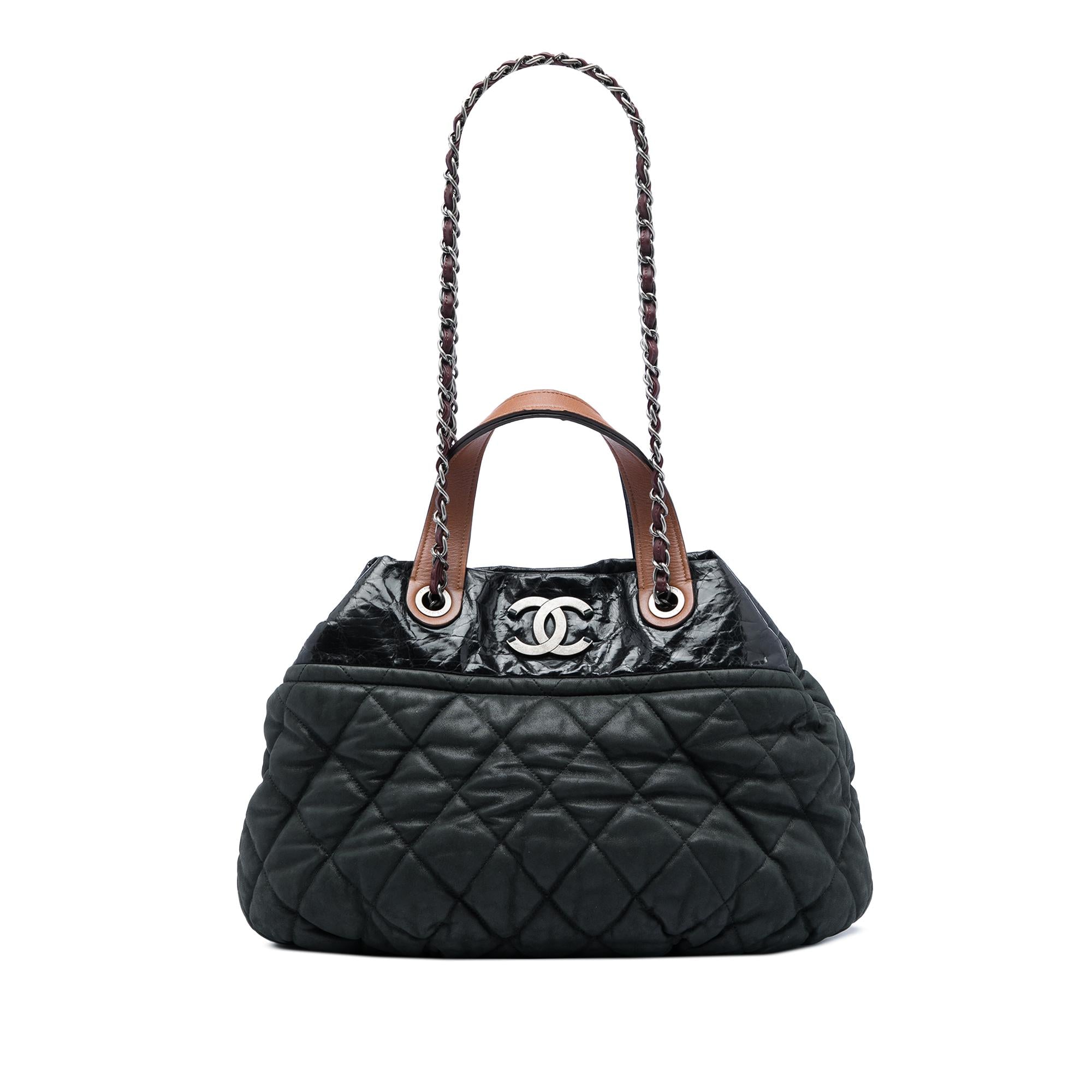 Chanel Large Quilted Iridescent Calfskin In The Mix Satchel
