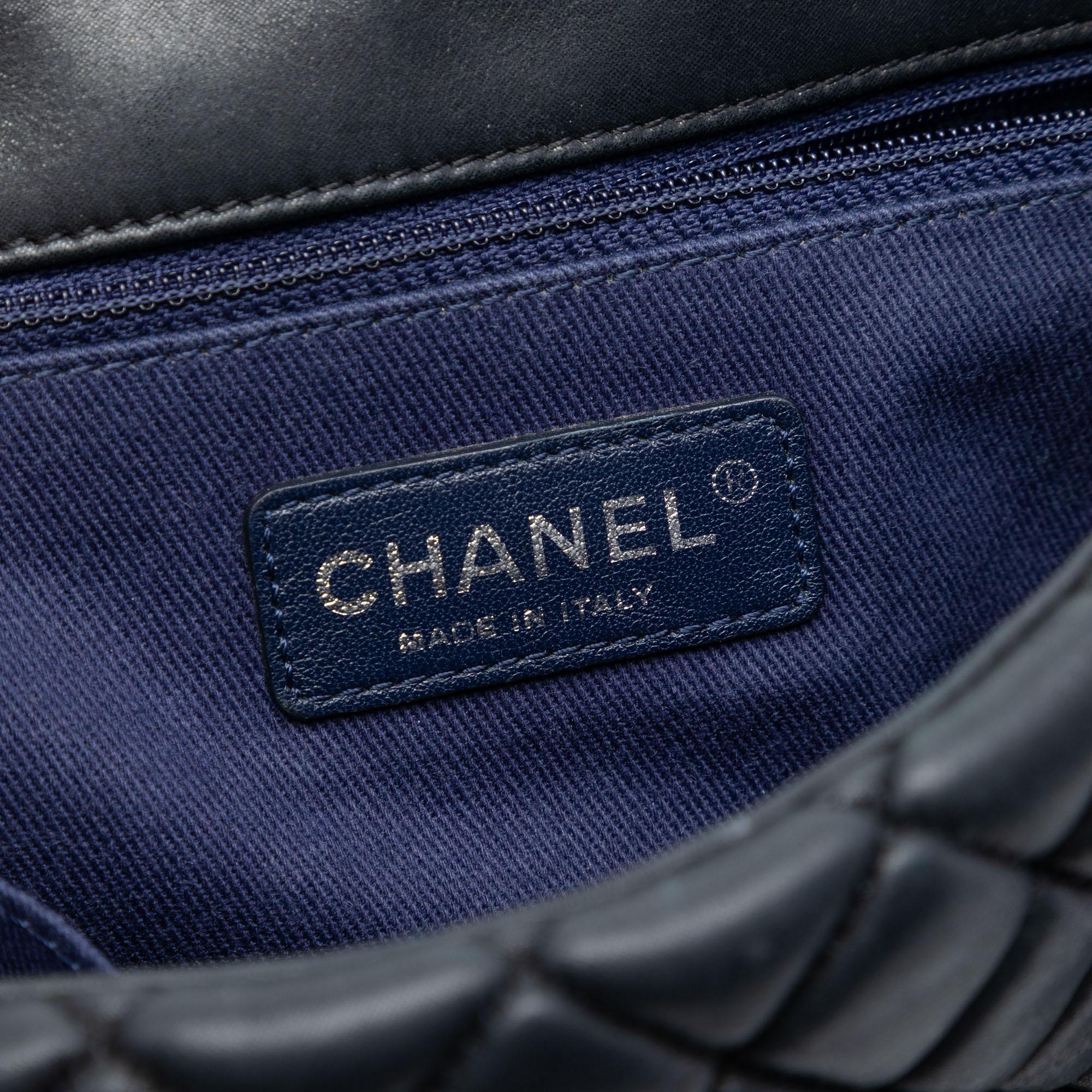 Chanel Large Quilted Iridescent Calfskin New Bubble Flap