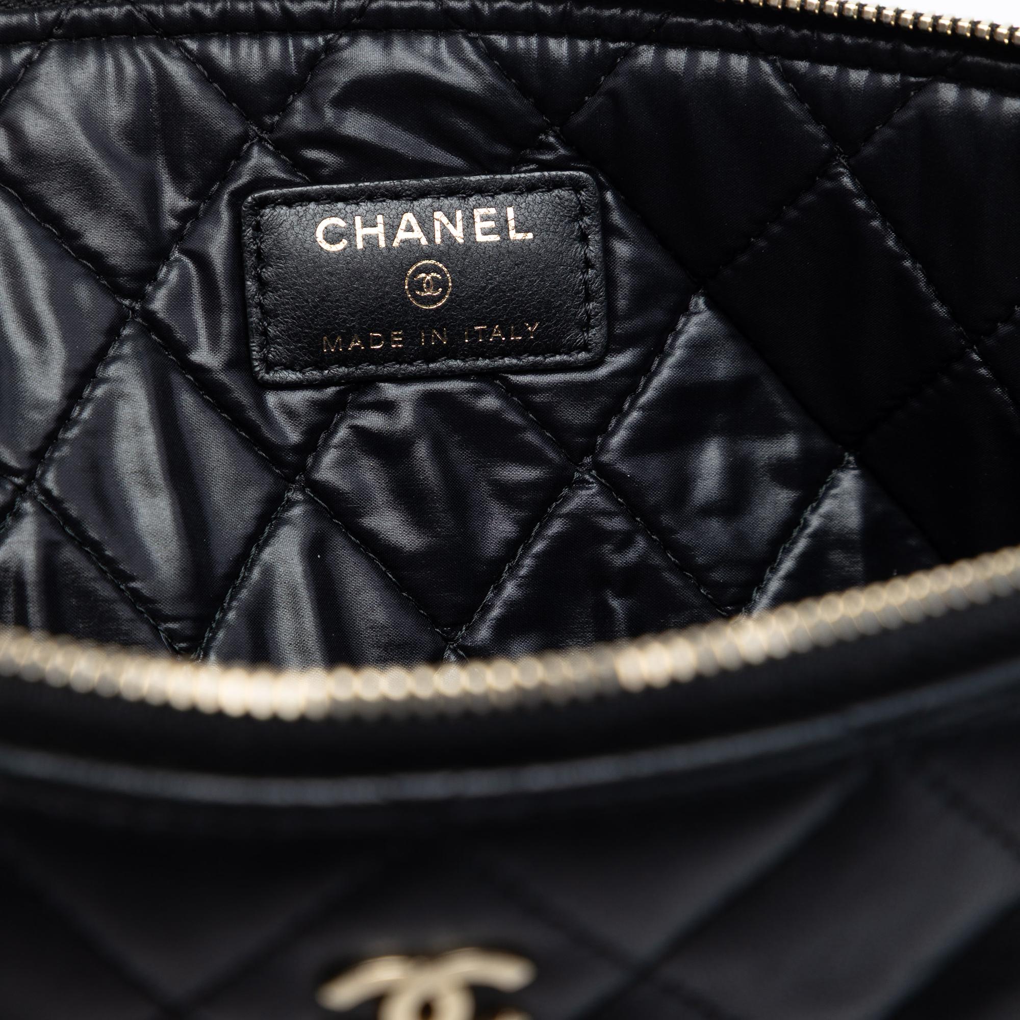 Chanel Large Quilted Lambskin Casino Charms O Case Clutch