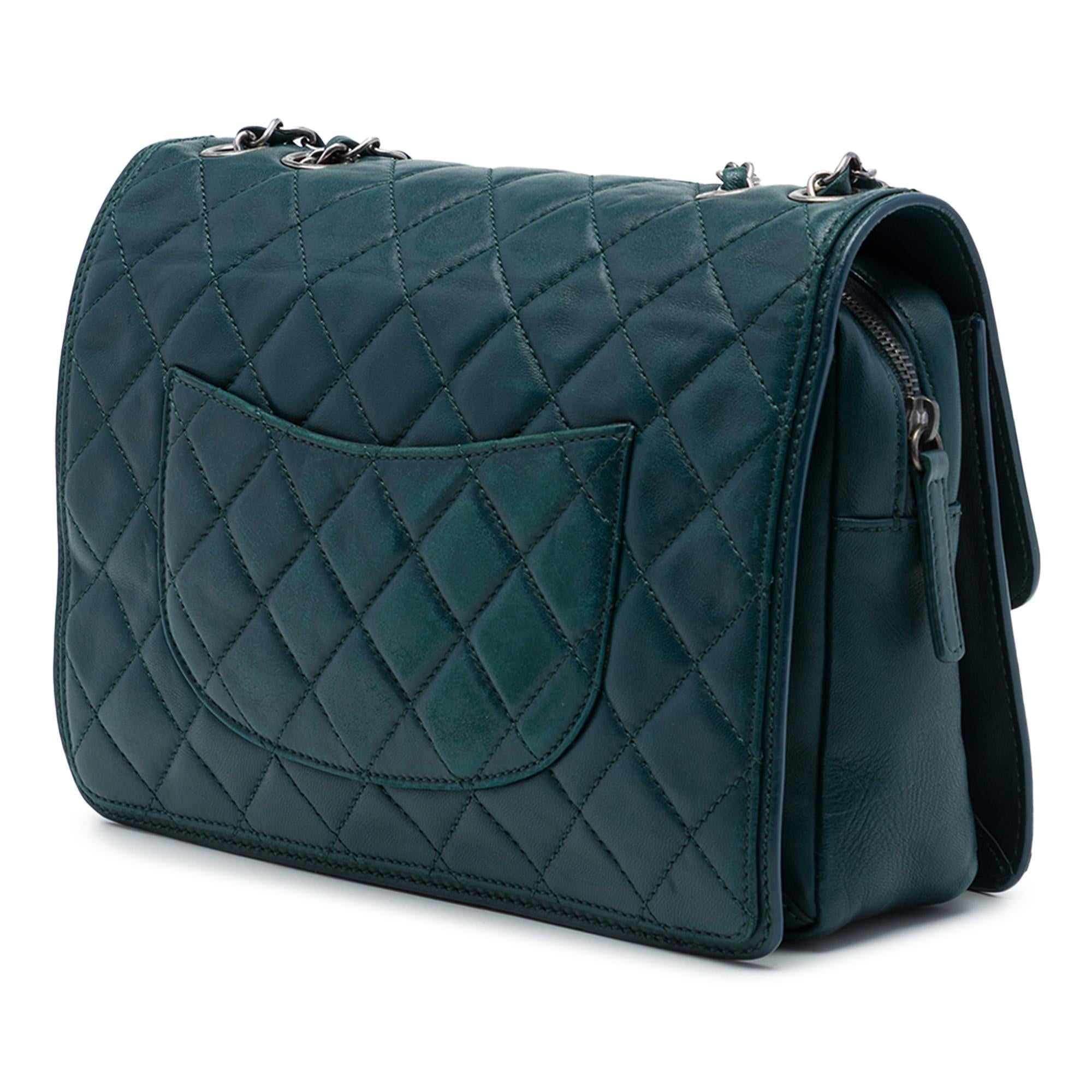 Chanel Large Quilted Lambskin Citizen Zip Flap