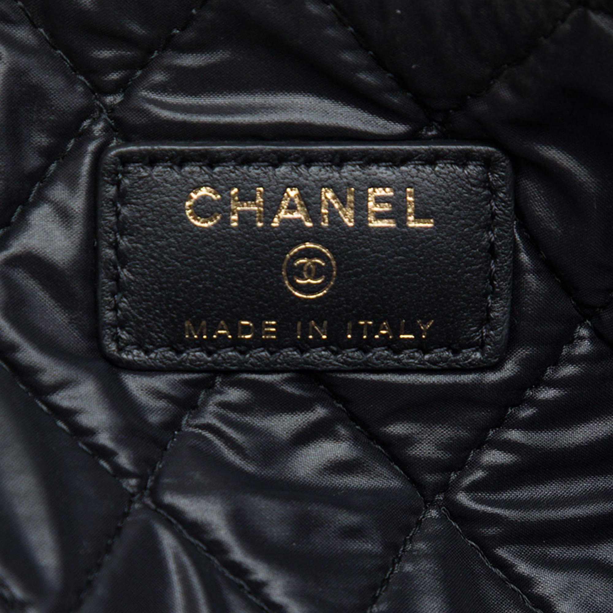Chanel Large Quilted Lambskin Colorblock O Case
