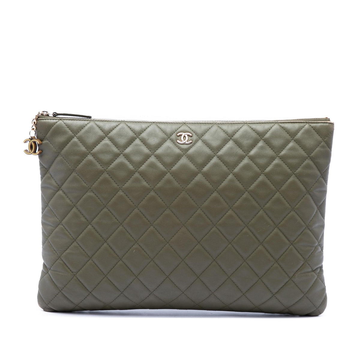 Chanel Large Quilted Lambskin Cuba La Habana O Case Clutch