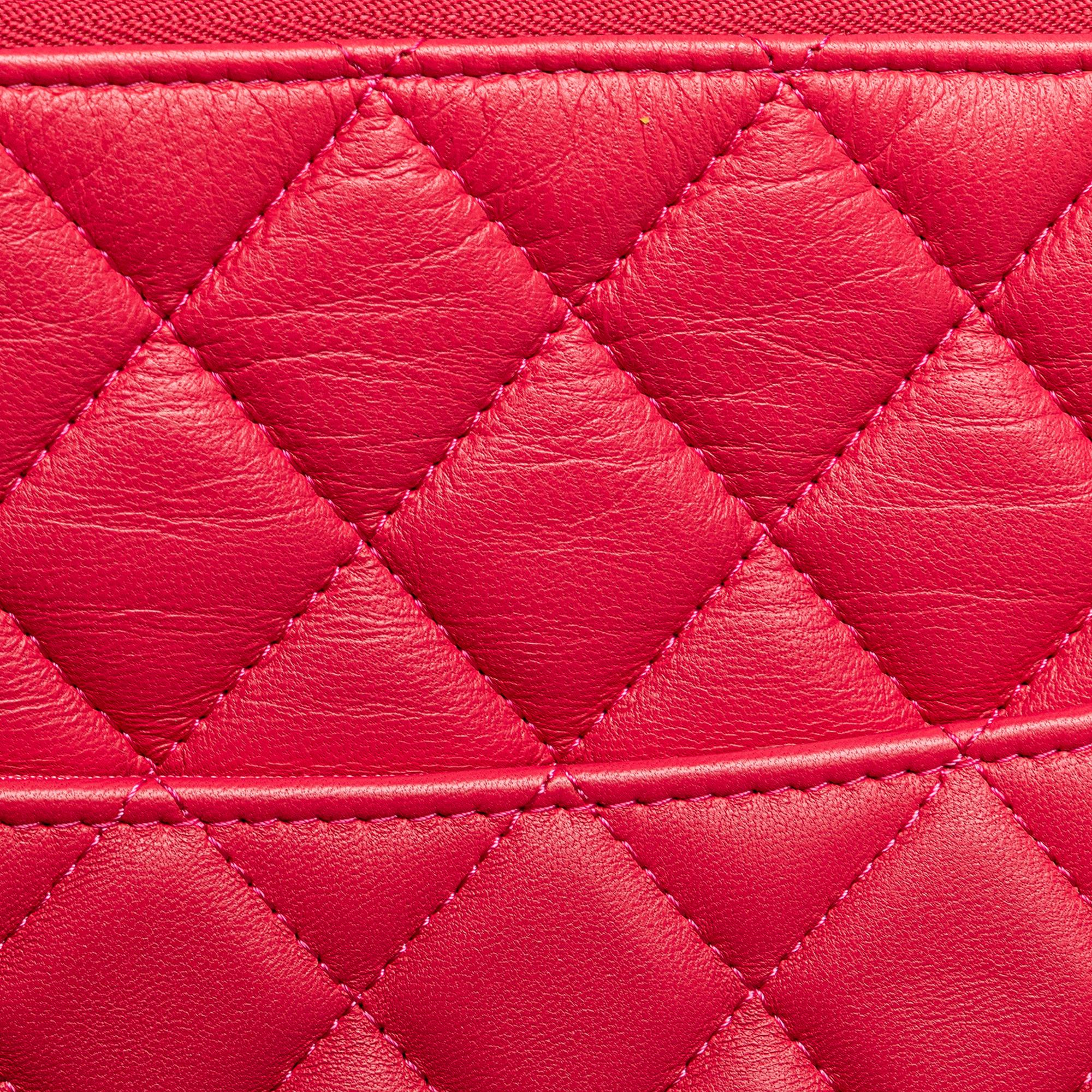 Chanel Large Quilted Lambskin O Case Clutch