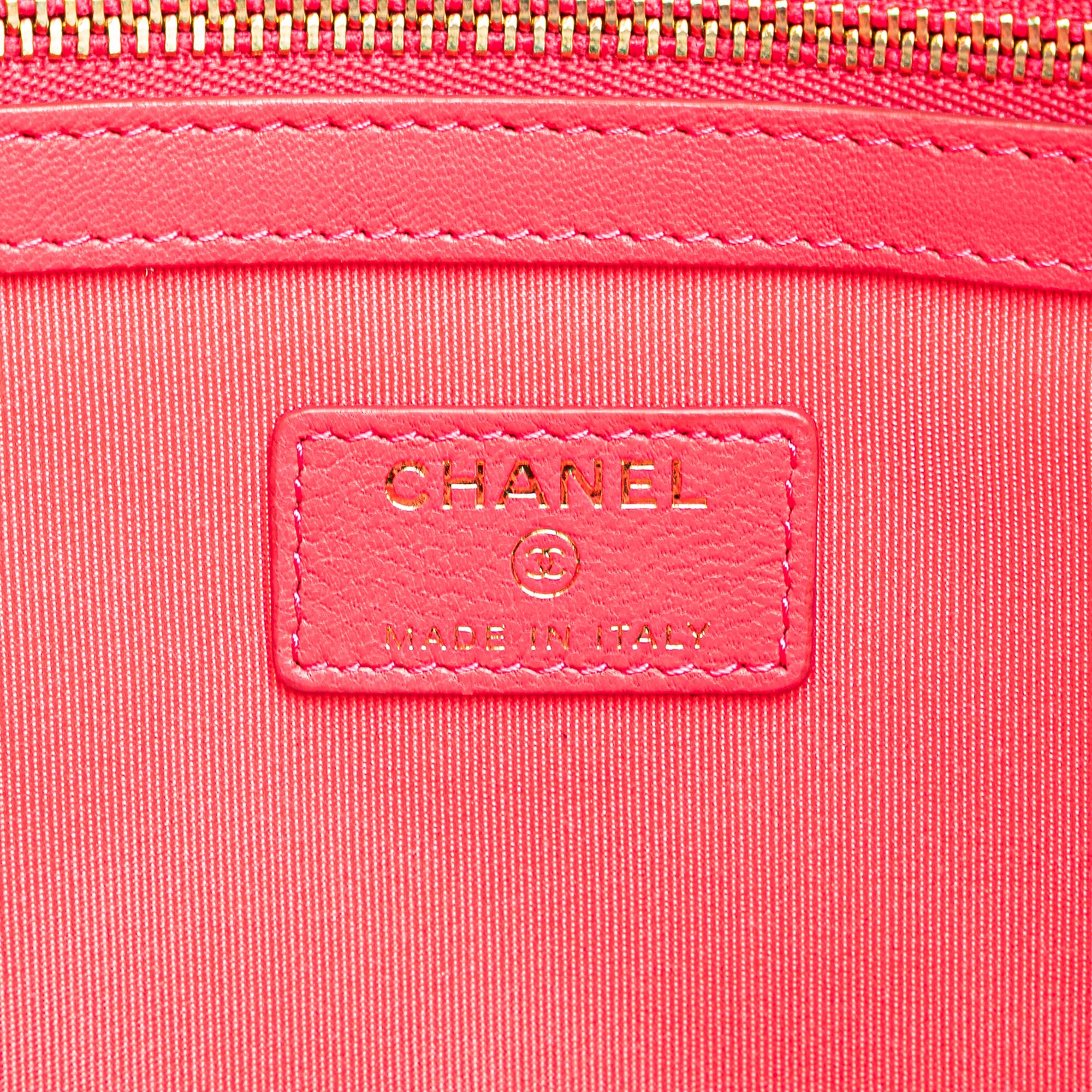 Chanel Large Quilted Lambskin O Case Clutch