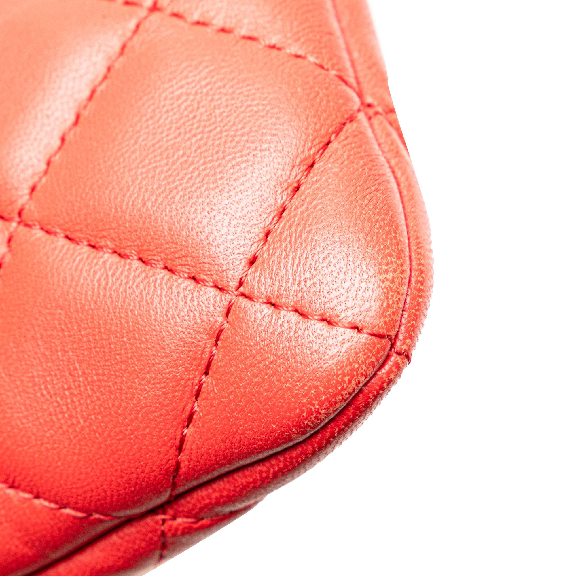 Chanel Large Quilted Lambskin O Case Clutch