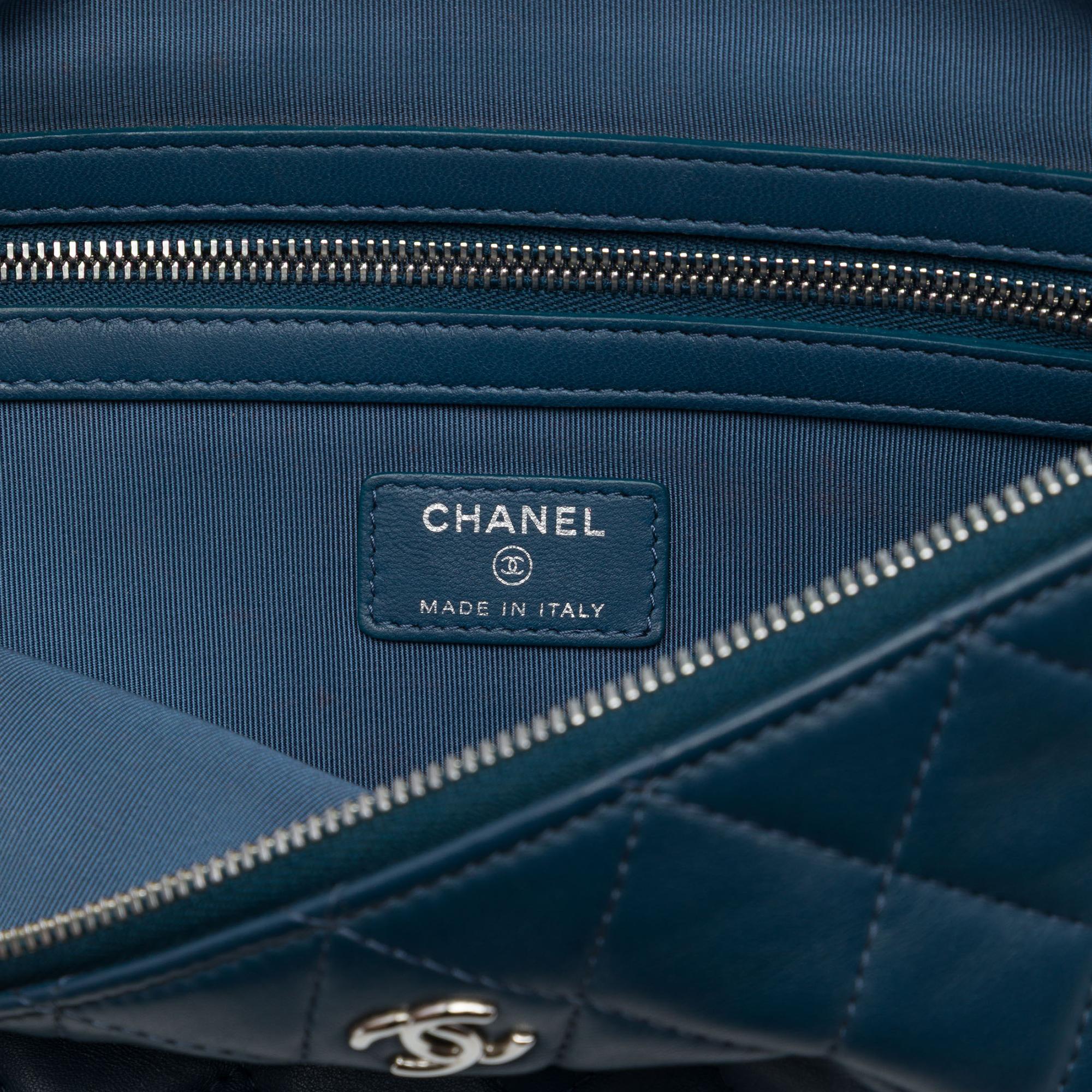 Chanel Large Quilted Lambskin O Case Clutch