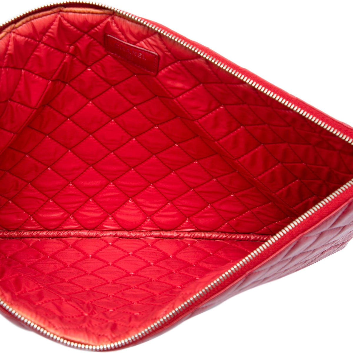 Chanel Large Quilted Lambskin O Case Clutch