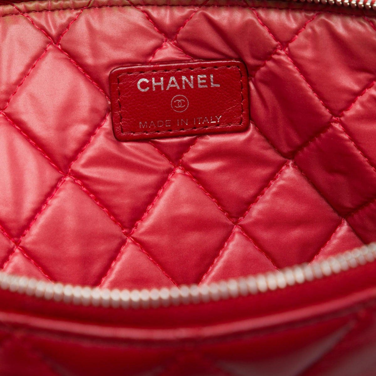 Chanel Large Quilted Lambskin O Case Clutch
