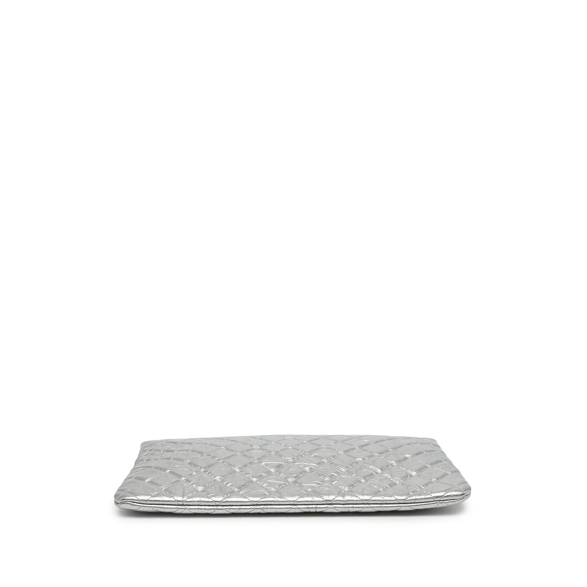 Chanel Large Quilted Metallic Aged Calfskin Cosmo Charm O Case Clutch