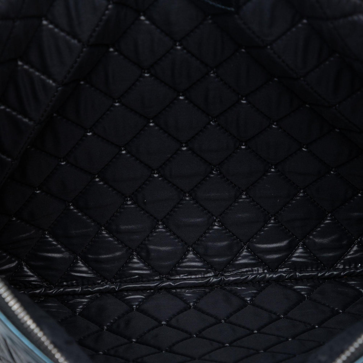 Chanel Large Quilted Metallic Lambskin Boy O Case Clutch