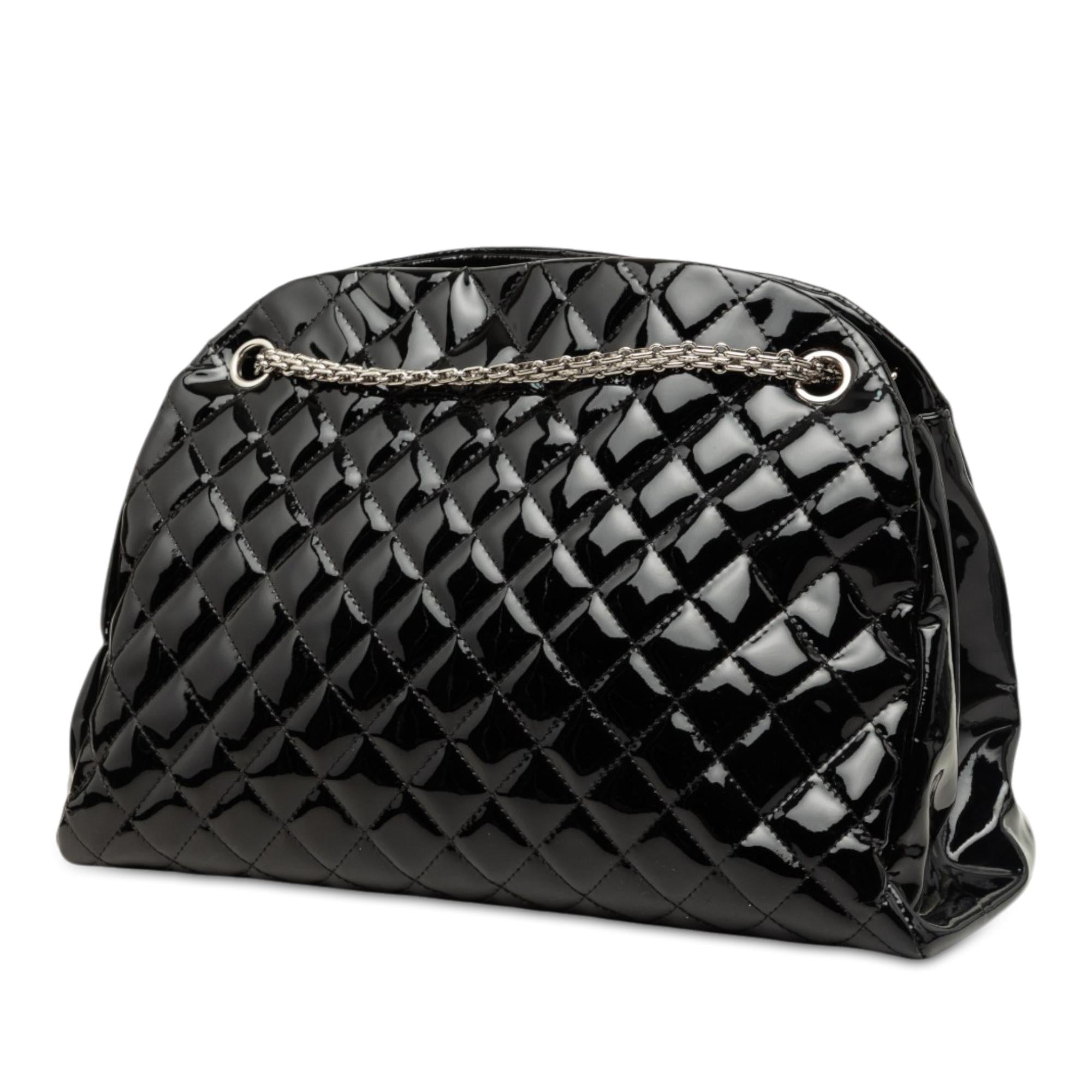 Chanel Large Quilted Patent Just Mademoiselle Bowling Bag