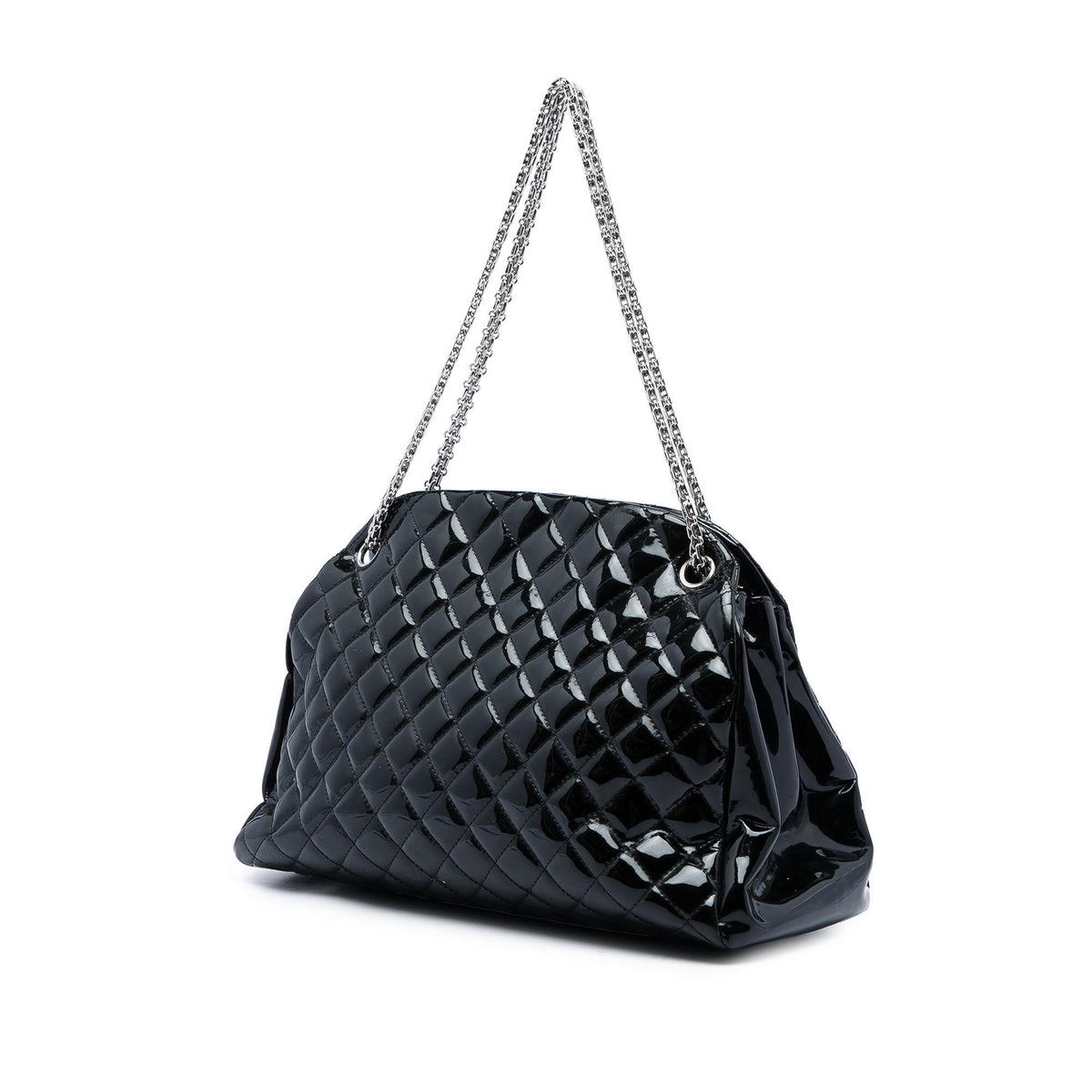 Chanel Large Quilted Patent Just Mademoiselle Bowling Bag